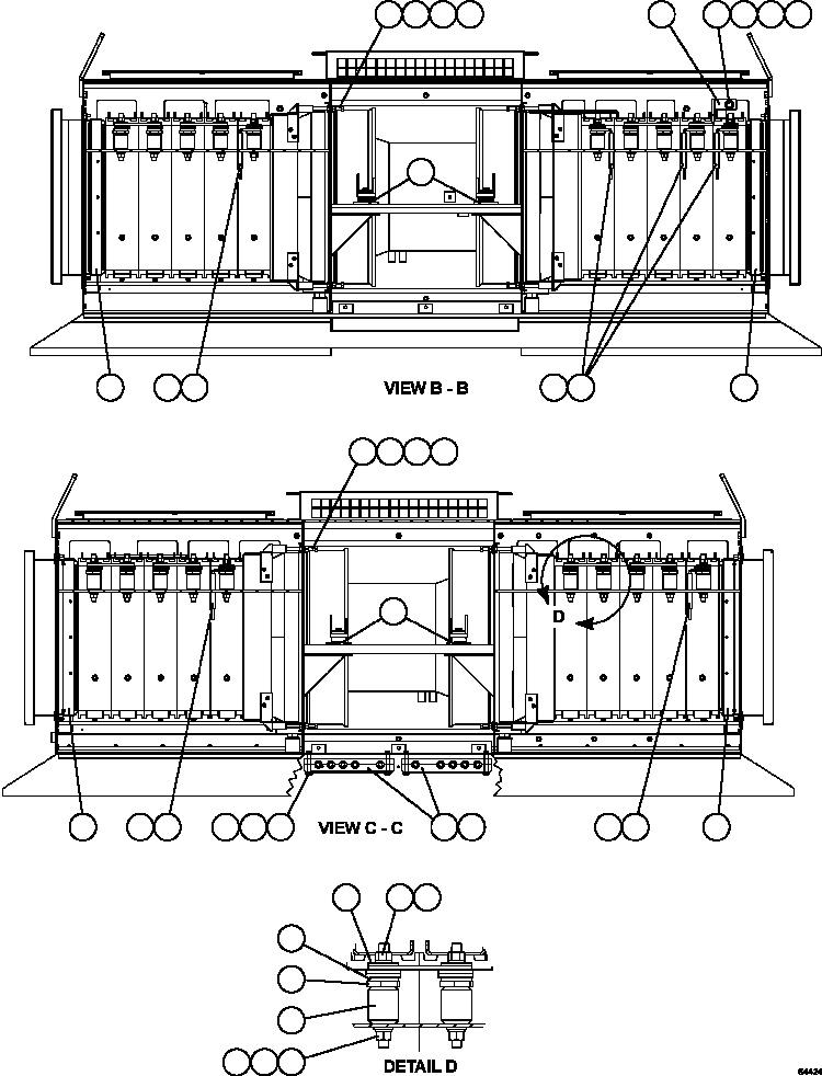 Komatsu parts book diagram for AFE59-FY 930E-4 S/N A31856 - A31859  JWANENG: RETARDING GRID ASSEMBLY    3/3    58F-06-01590