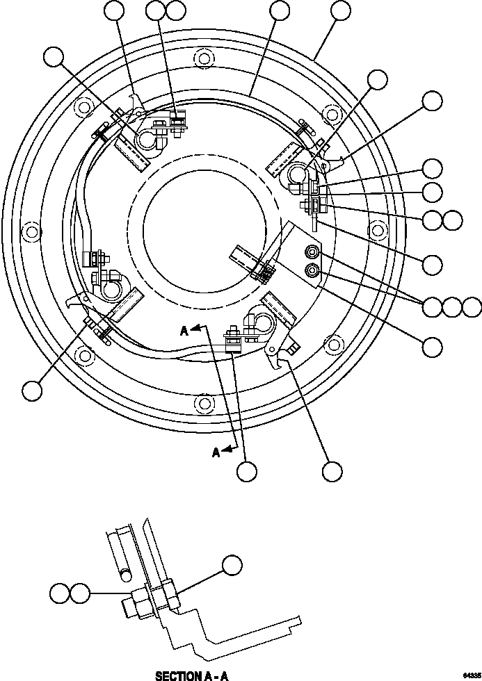 Komatsu parts book diagram for AFE59-FY 930E-4 S/N A31856 - A31859  JWANENG: BLOWER MOTOR (BRUSH HOLDER WIRING)     XA4146
