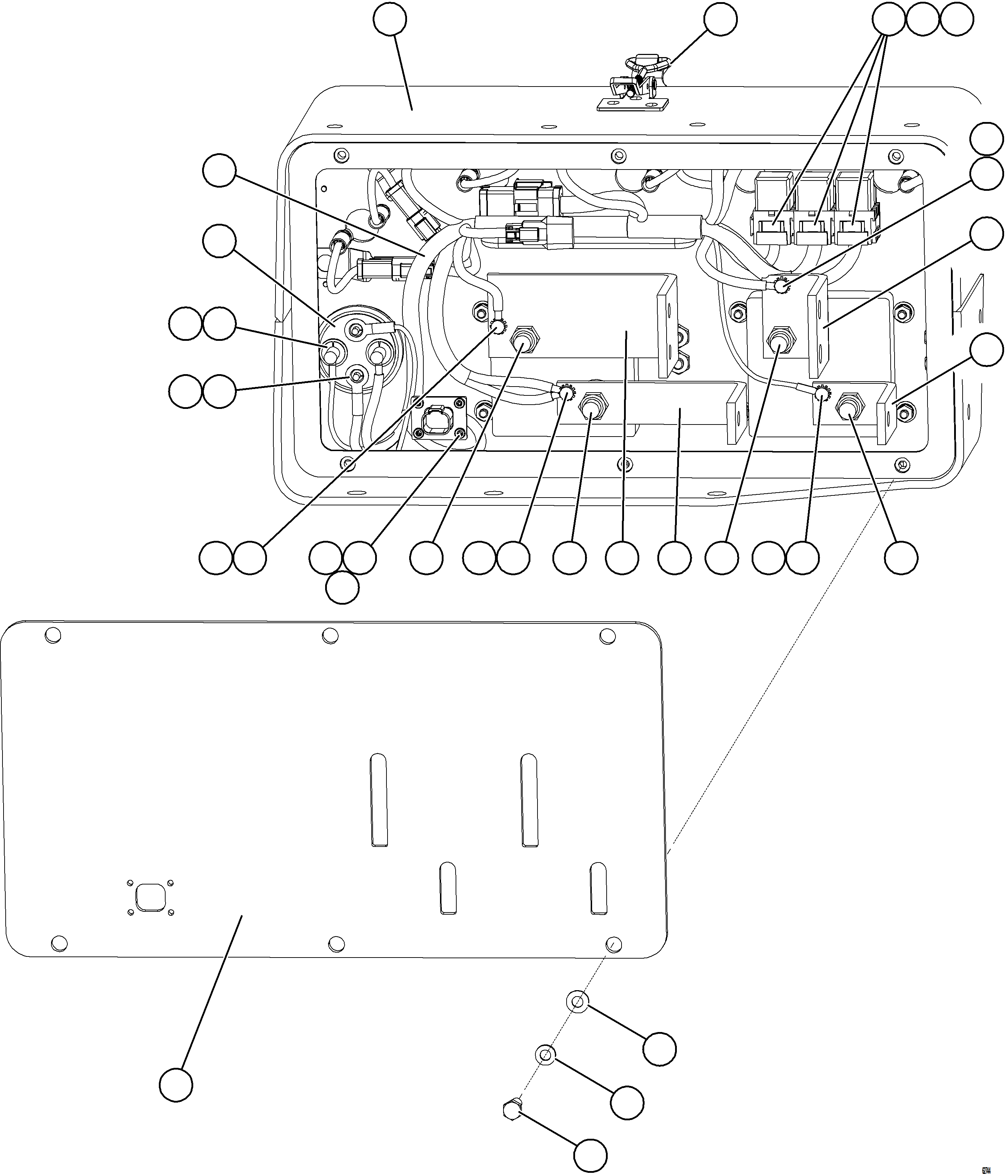 Komatsu parts book diagram for AFE59-GH 930E-4 S/N A31966 - A31967  PENASQUITO: ISOLATION BOX    2/3    58F-06-41090