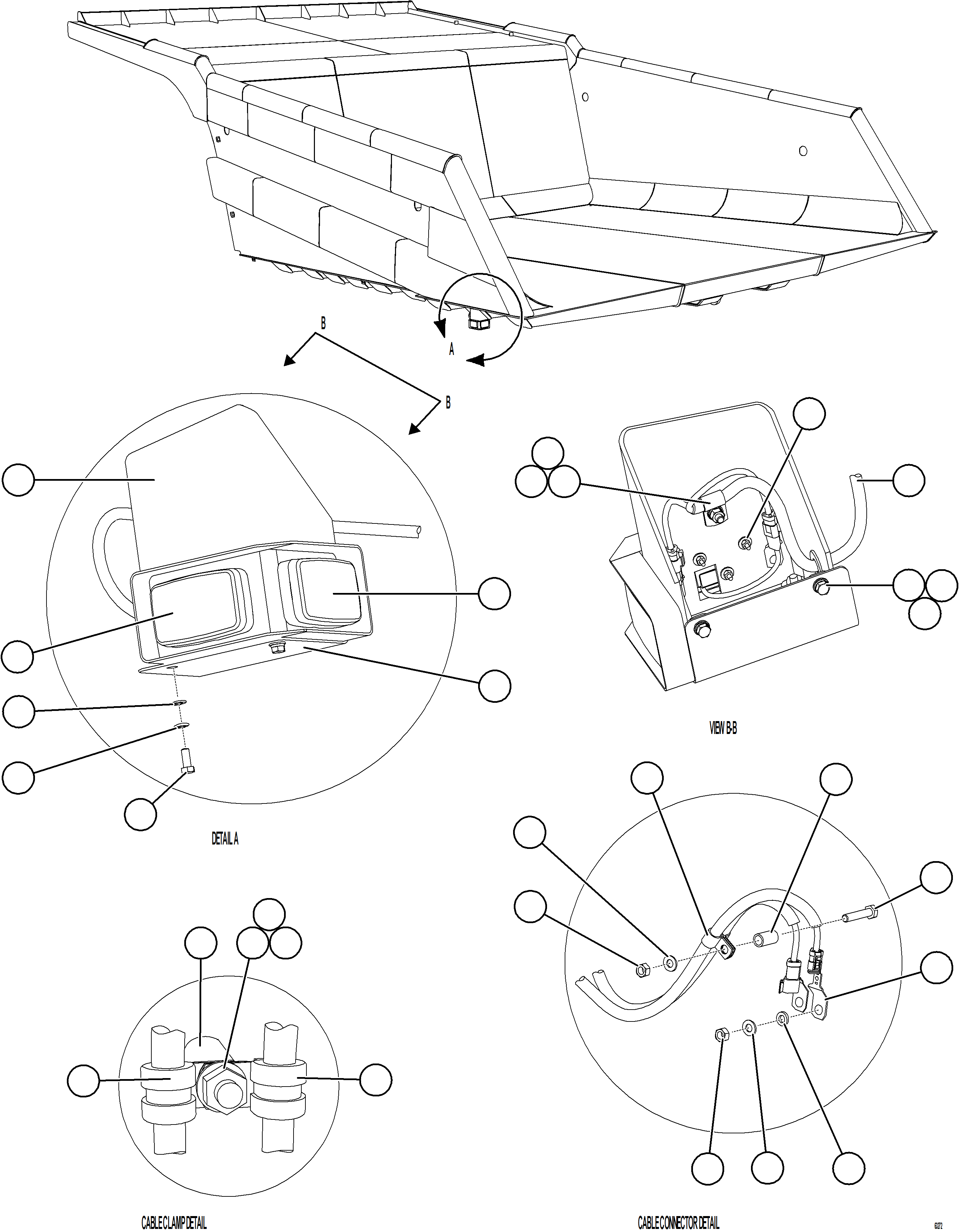 Komatsu parts book diagram for AFE59-GH 930E-4 S/N A31966 - A31967  PENASQUITO: BODY CLEARANCE LIGHTS