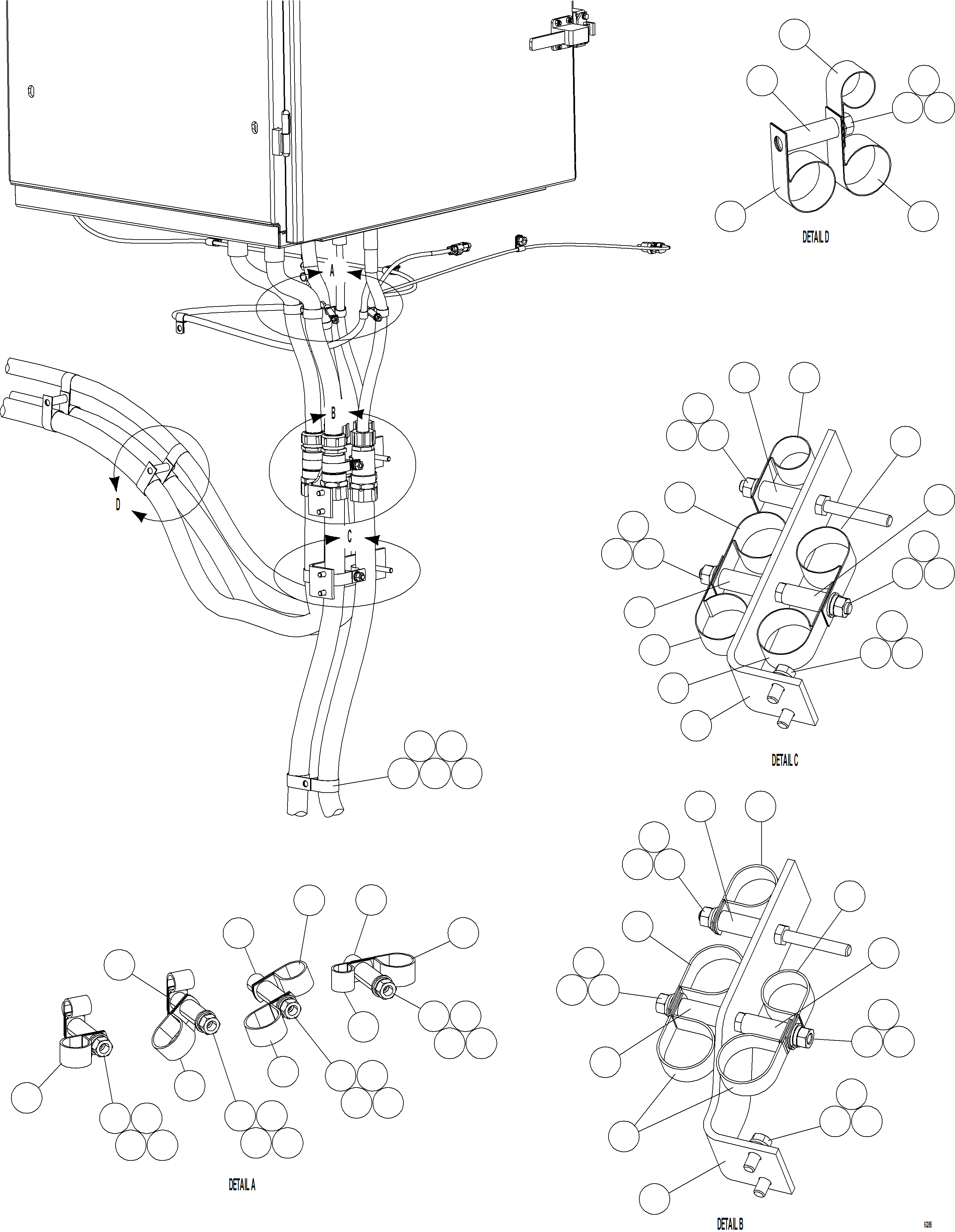 Komatsu parts book diagram for AFE59-GH 930E-4 S/N A31966 - A31967  PENASQUITO: AUXILIARY CONTROL CABINET EXTERNAL HARNESSES