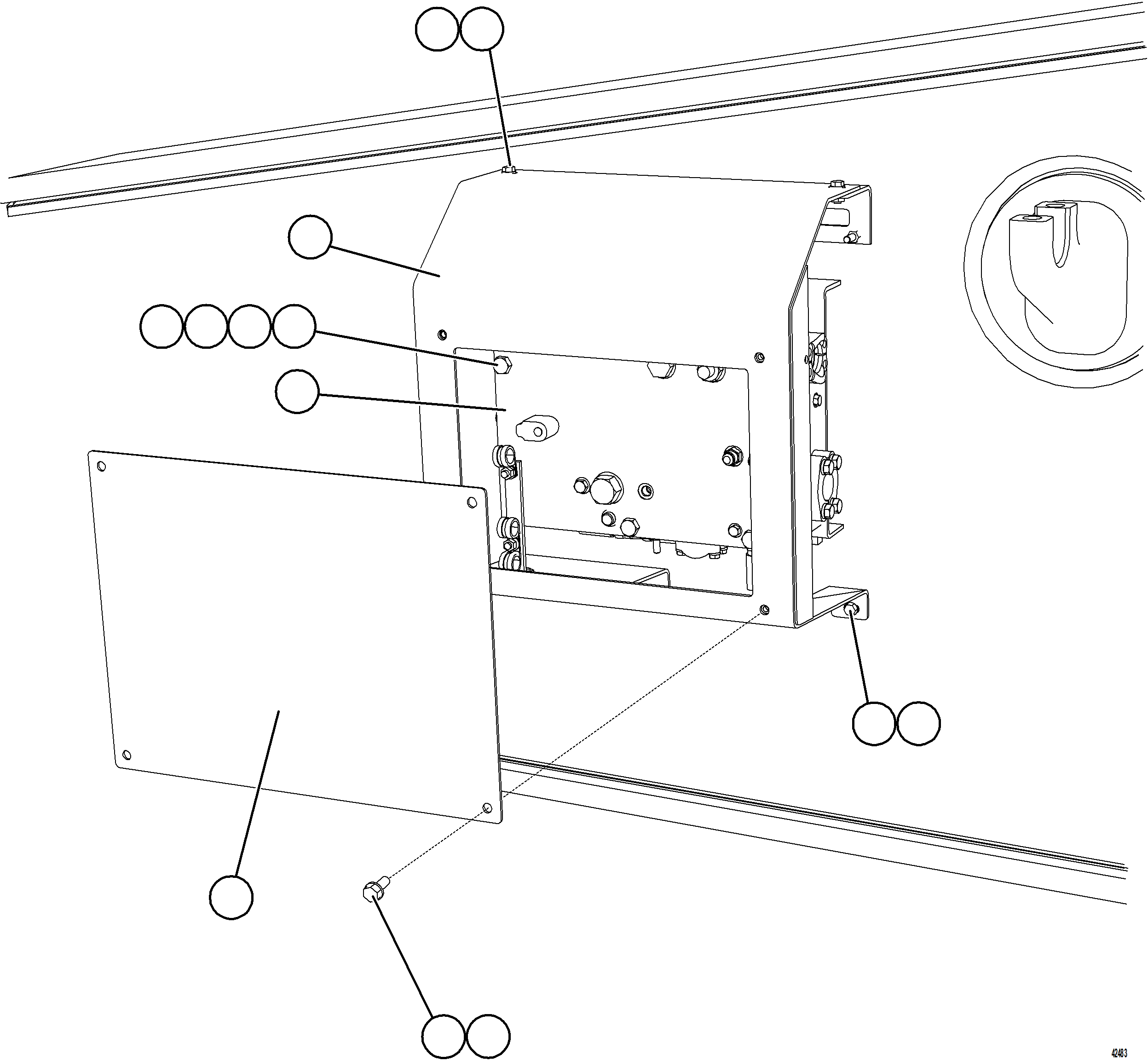 Komatsu parts book diagram for AFE59-GH 930E-4 S/N A31966 - A31967  PENASQUITO: BLEEDDOWN MANIFOLD INSTALLATION