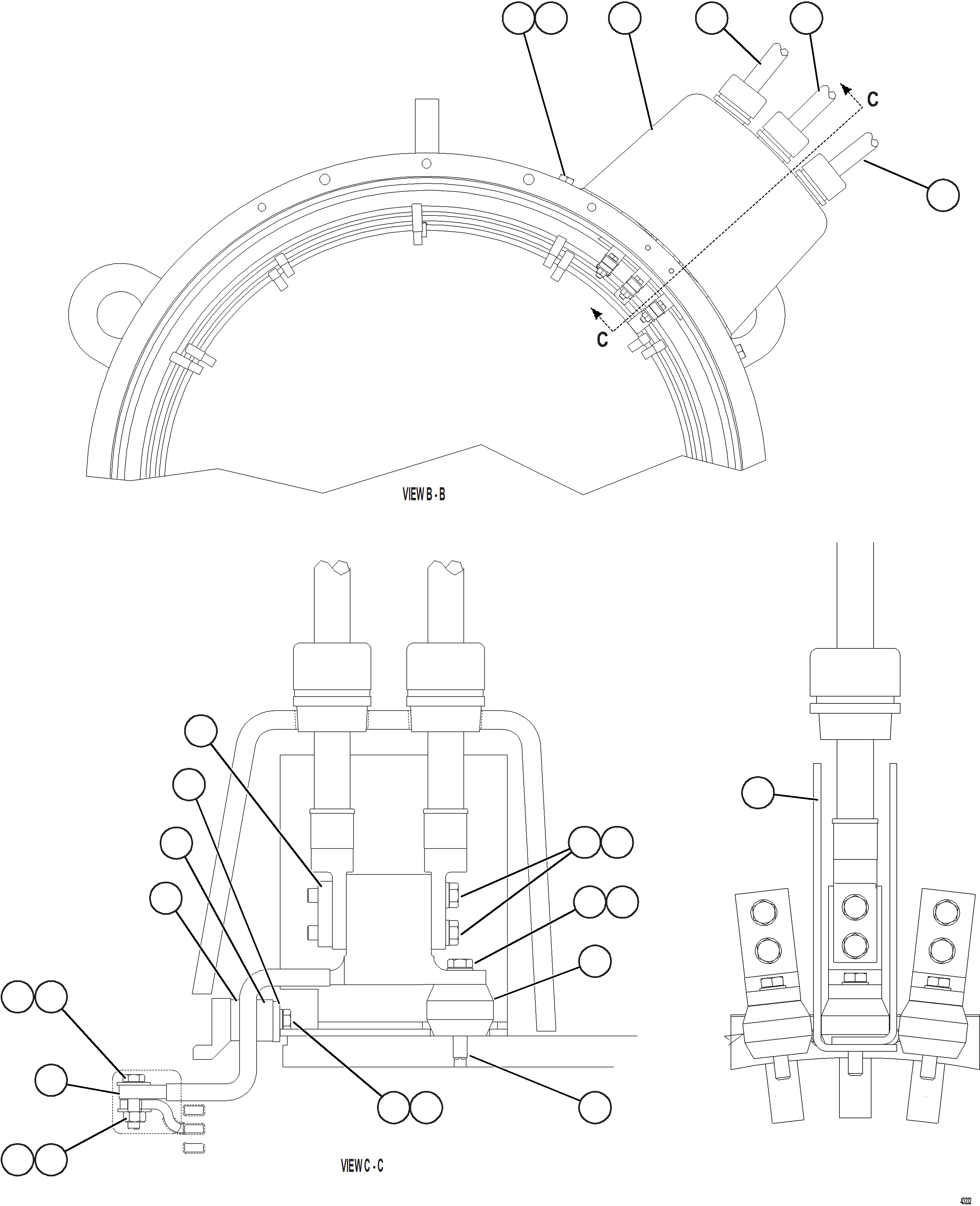 Komatsu parts book diagram for AFE59-GH 930E-4 S/N A31966 - A31967  PENASQUITO: ALTERNATOR - MAIN ELECTRICAL CONNECTION