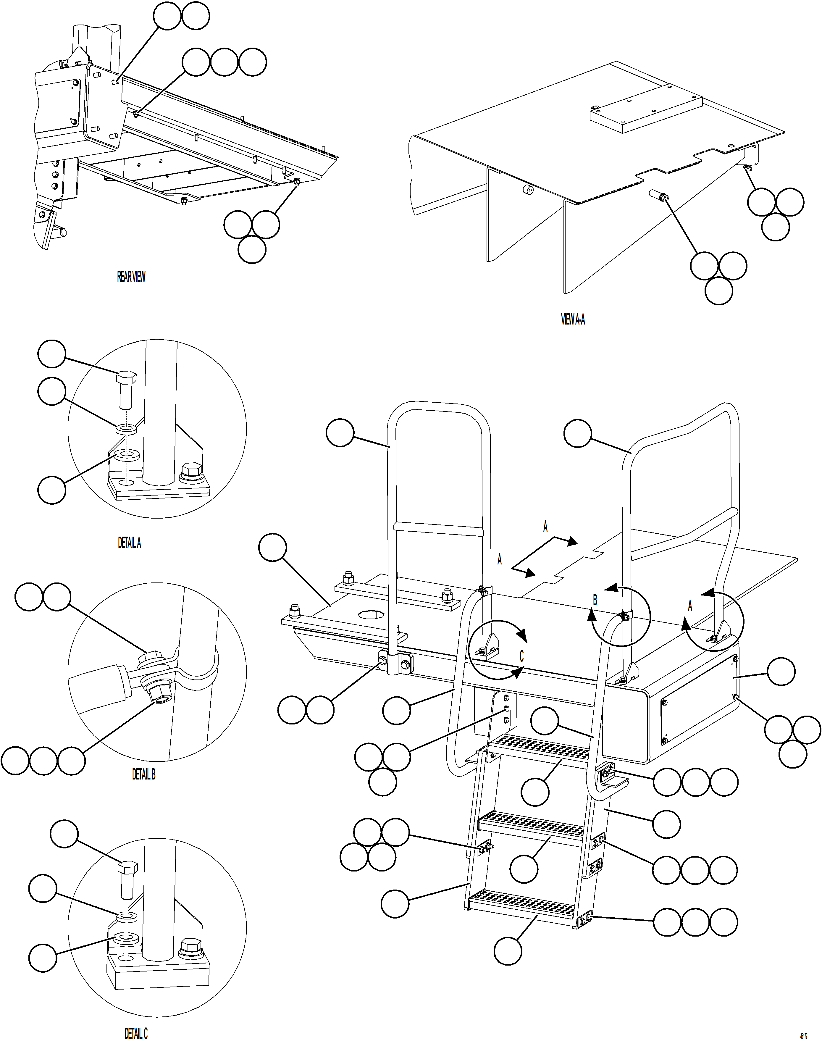 Dump Trucks Komatsu / AFE59-GK 930E-4 S/N A31979, A31984 & A31989 BGC(AFE59-GK) / RH STEPS & PLATFORM(042 : 45172)