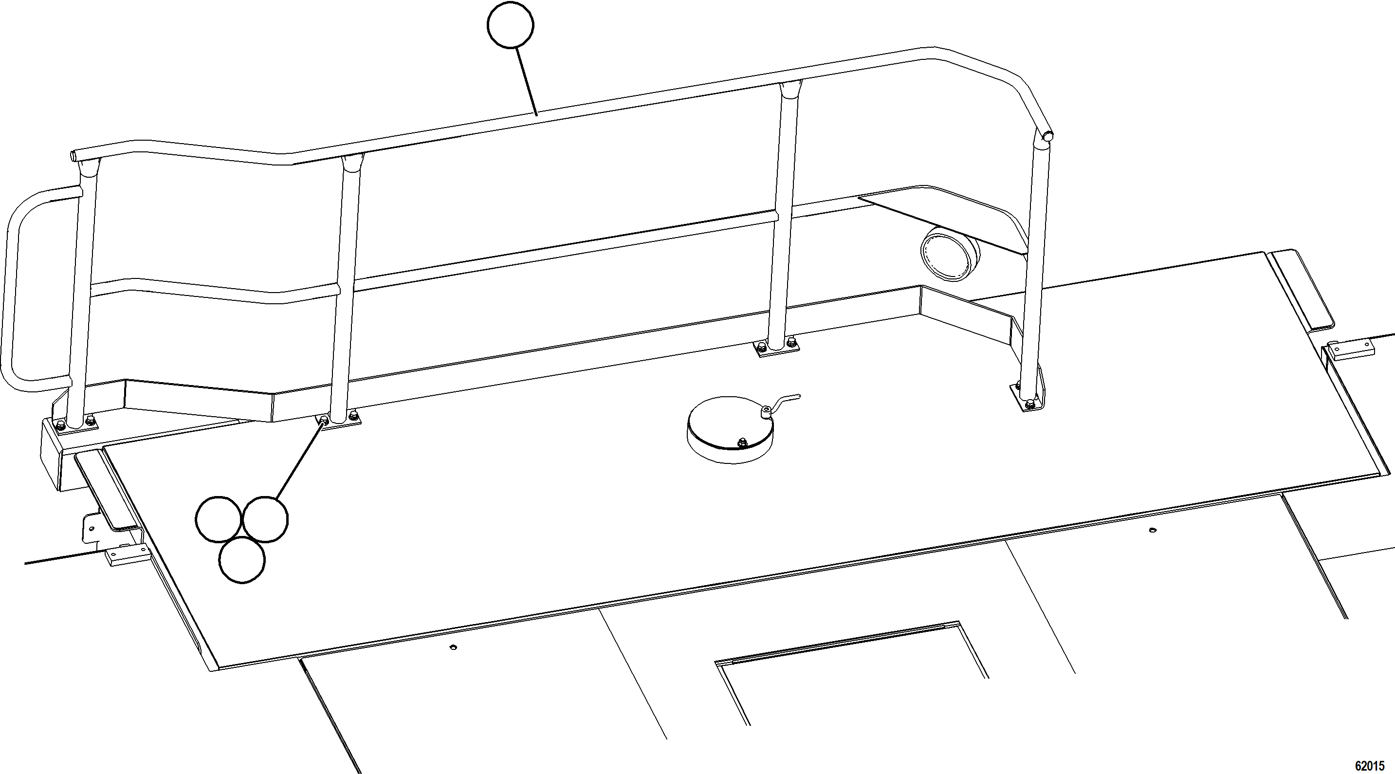 Komatsu parts book diagram for AFE59-GN 930E-4 S/N A31993  CASSERONES: GRILLE HANDRAIL