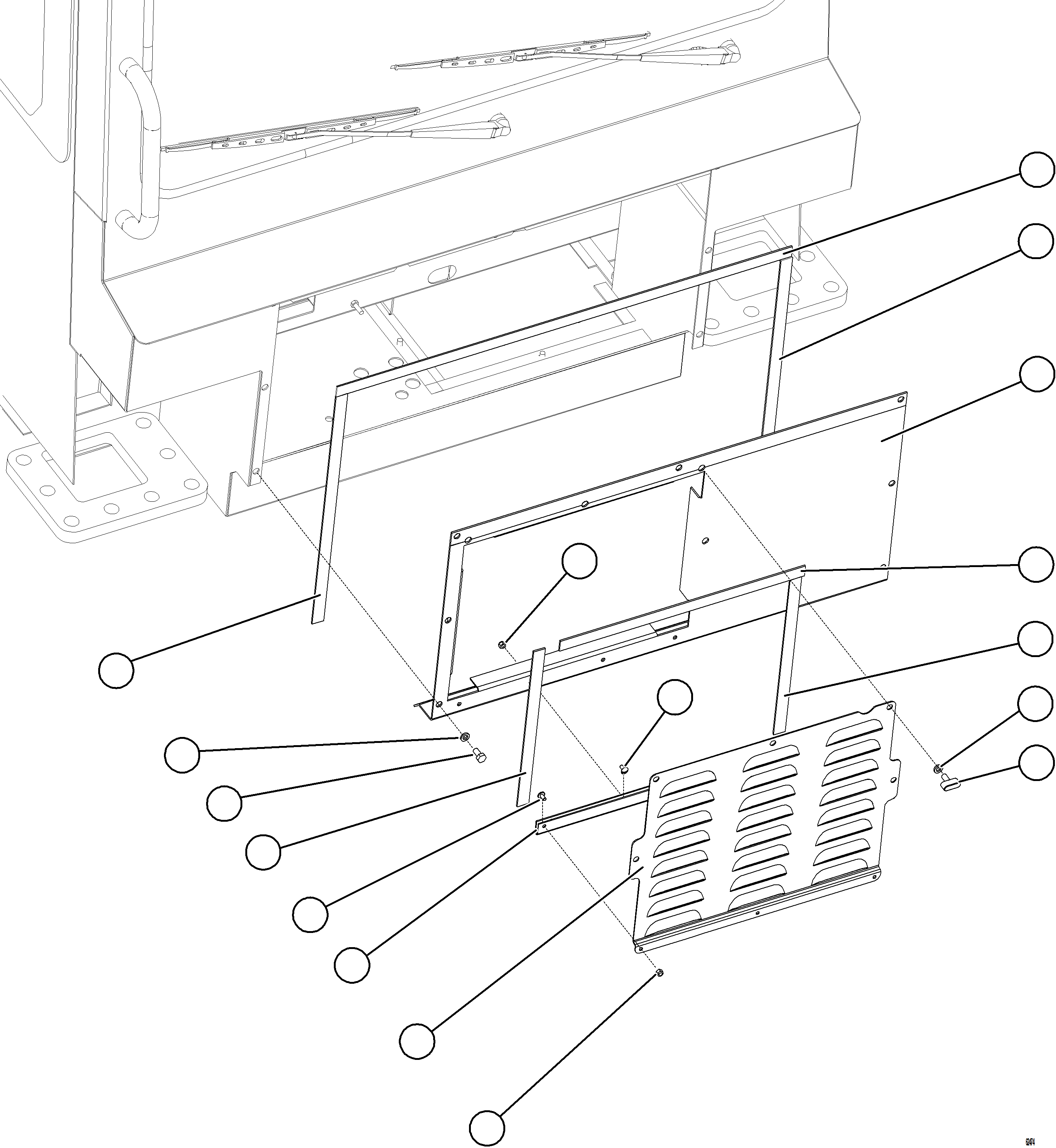 Komatsu parts book diagram for AFE59-GN 930E-4 S/N A31993  CASSERONES: FRONT ACCESS COVER