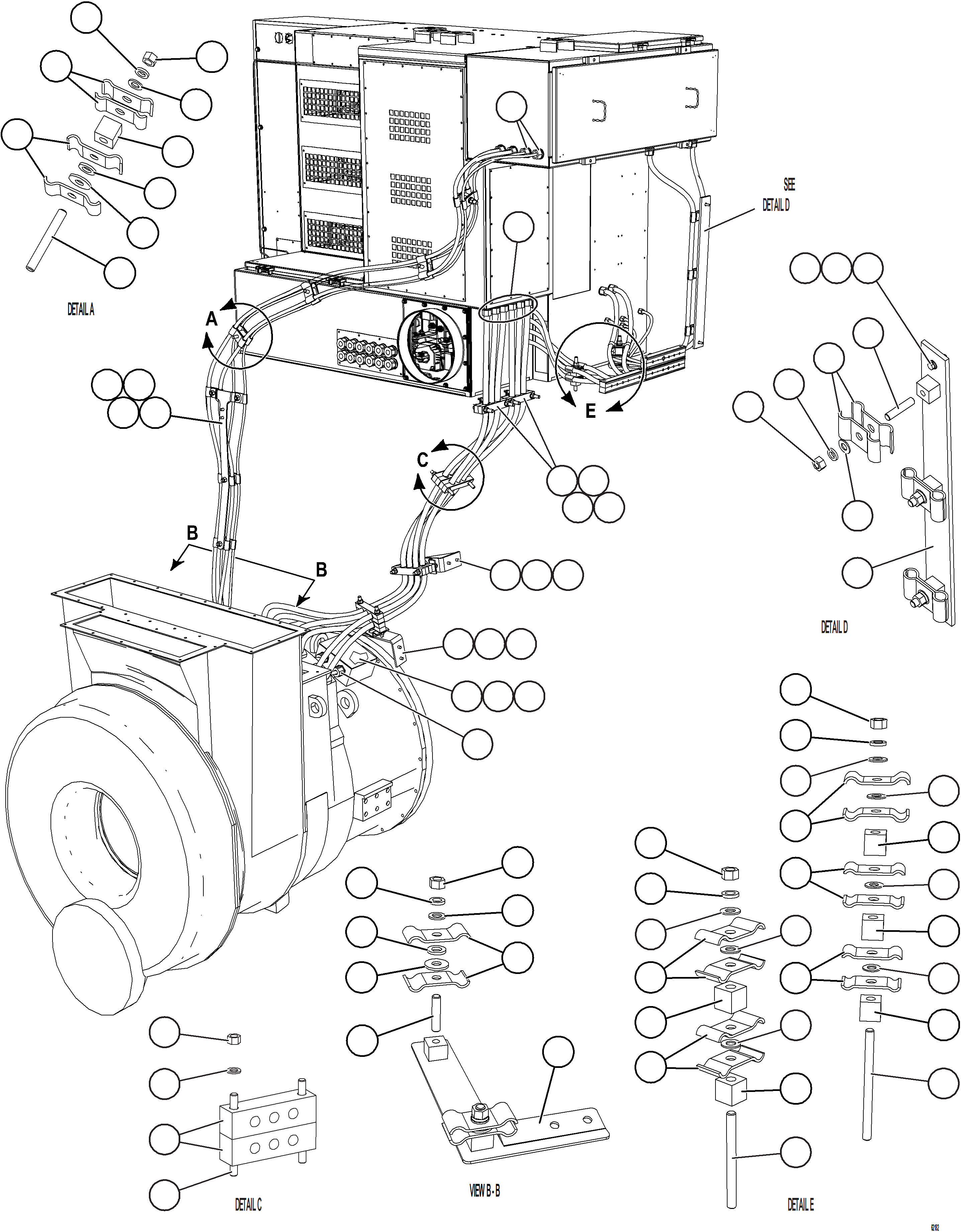 Komatsu parts book diagram for AFE59-GN 930E-4 S/N A31993  CASSERONES: CONTROL CABINET EXTERNAL WIRING   3/3