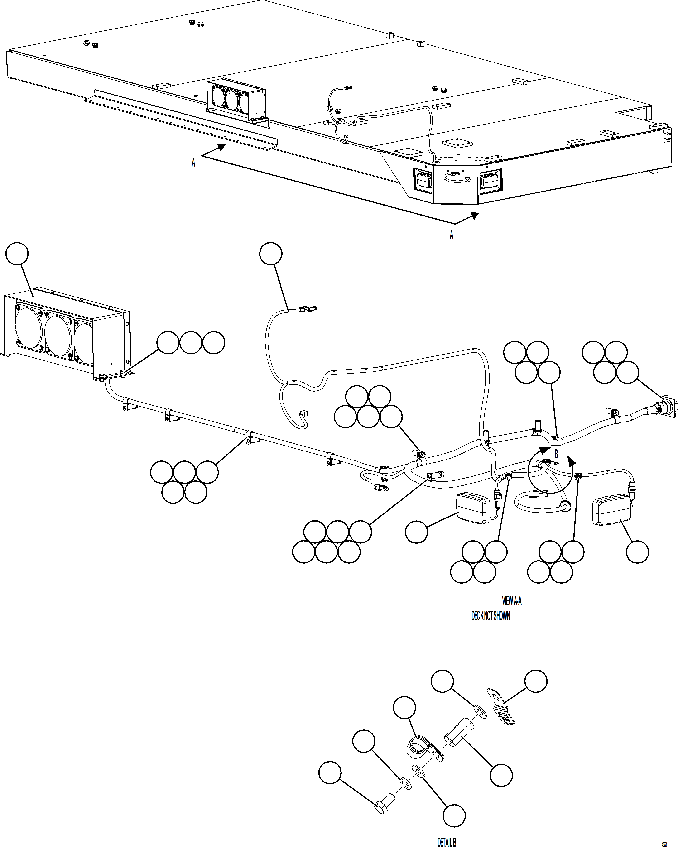 Komatsu parts book diagram for AFE59-GN 930E-4 S/N A31993  CASSERONES: RH DECK WIRING & LIGHTS