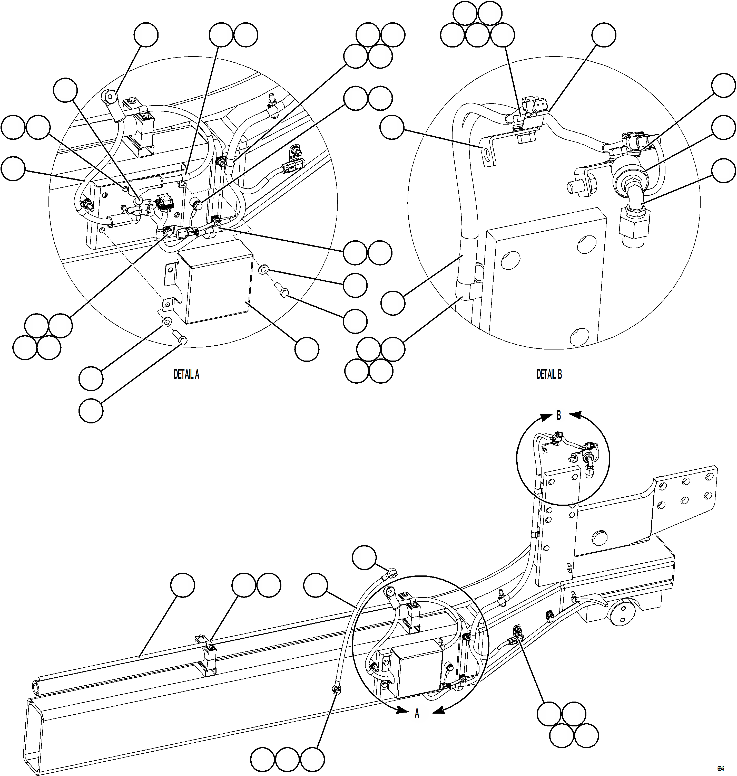 Komatsu parts book diagram for AFE59-GN 930E-4 S/N A31993  CASSERONES: STARTING SYSTEM WIRING    3/4