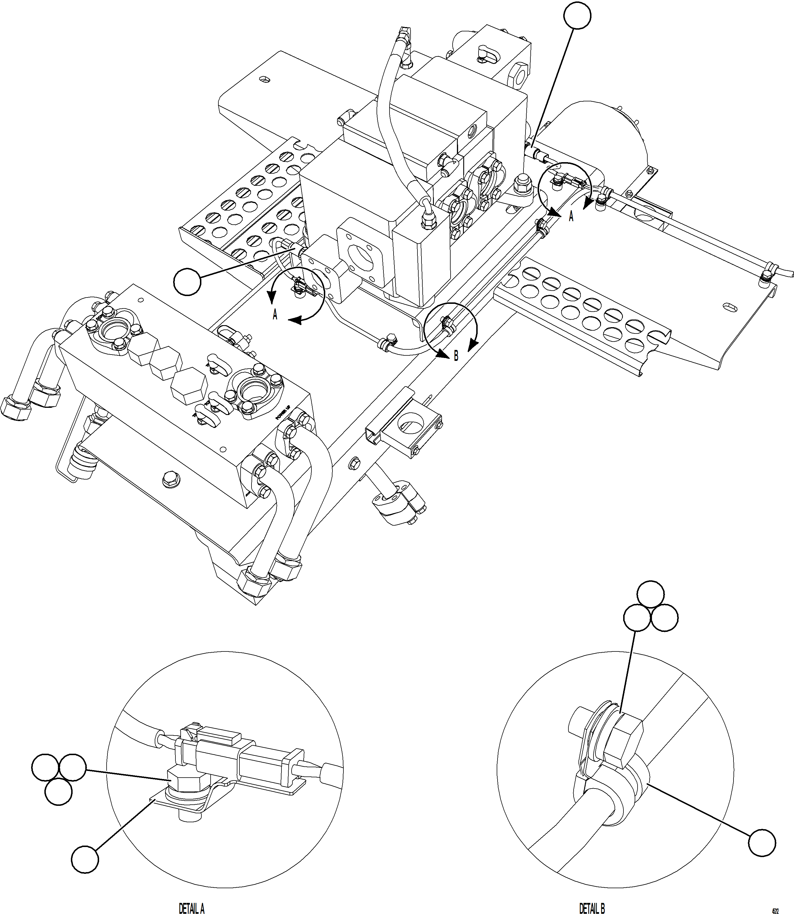 Komatsu parts book diagram for AFE59-GN 930E-4 S/N A31993  CASSERONES: HOIST/PUMP VALVE SENSOR INSTALLATION