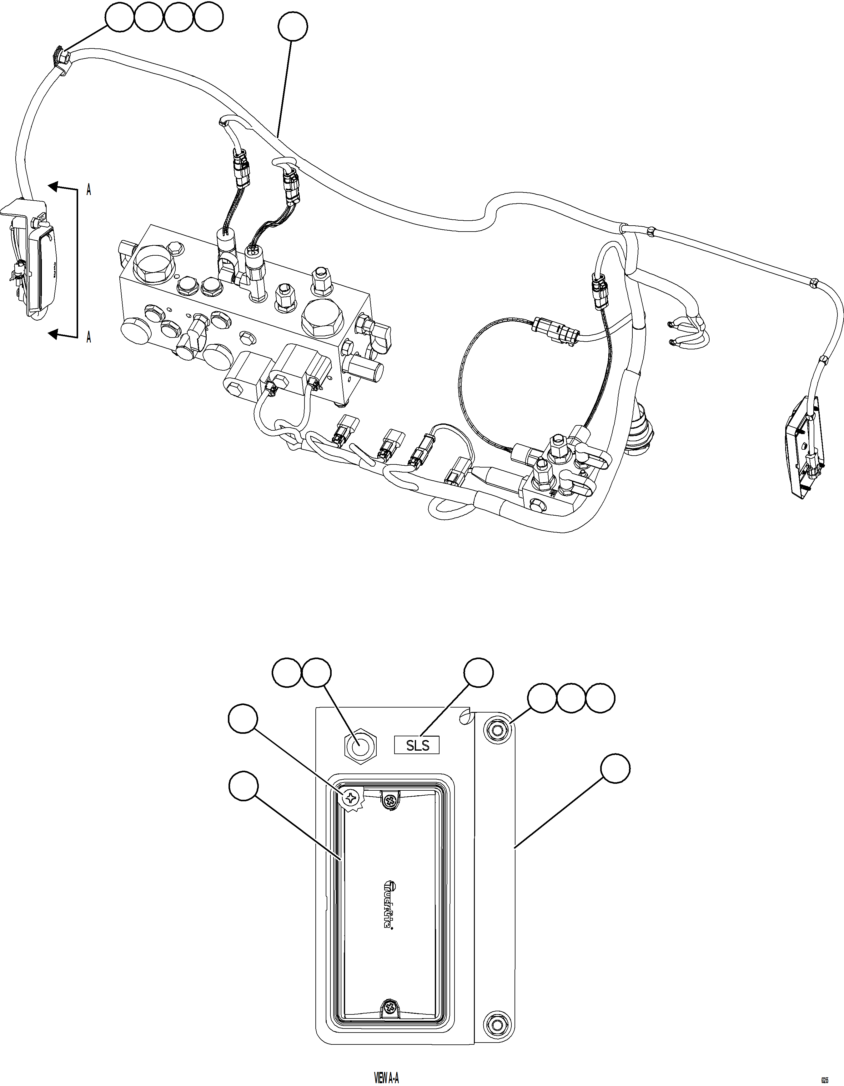 Komatsu parts book diagram for AFE59-GN 930E-4 S/N A31993  CASSERONES: HYDRAULIC BRAKE CABINET INTERNAL WIRING