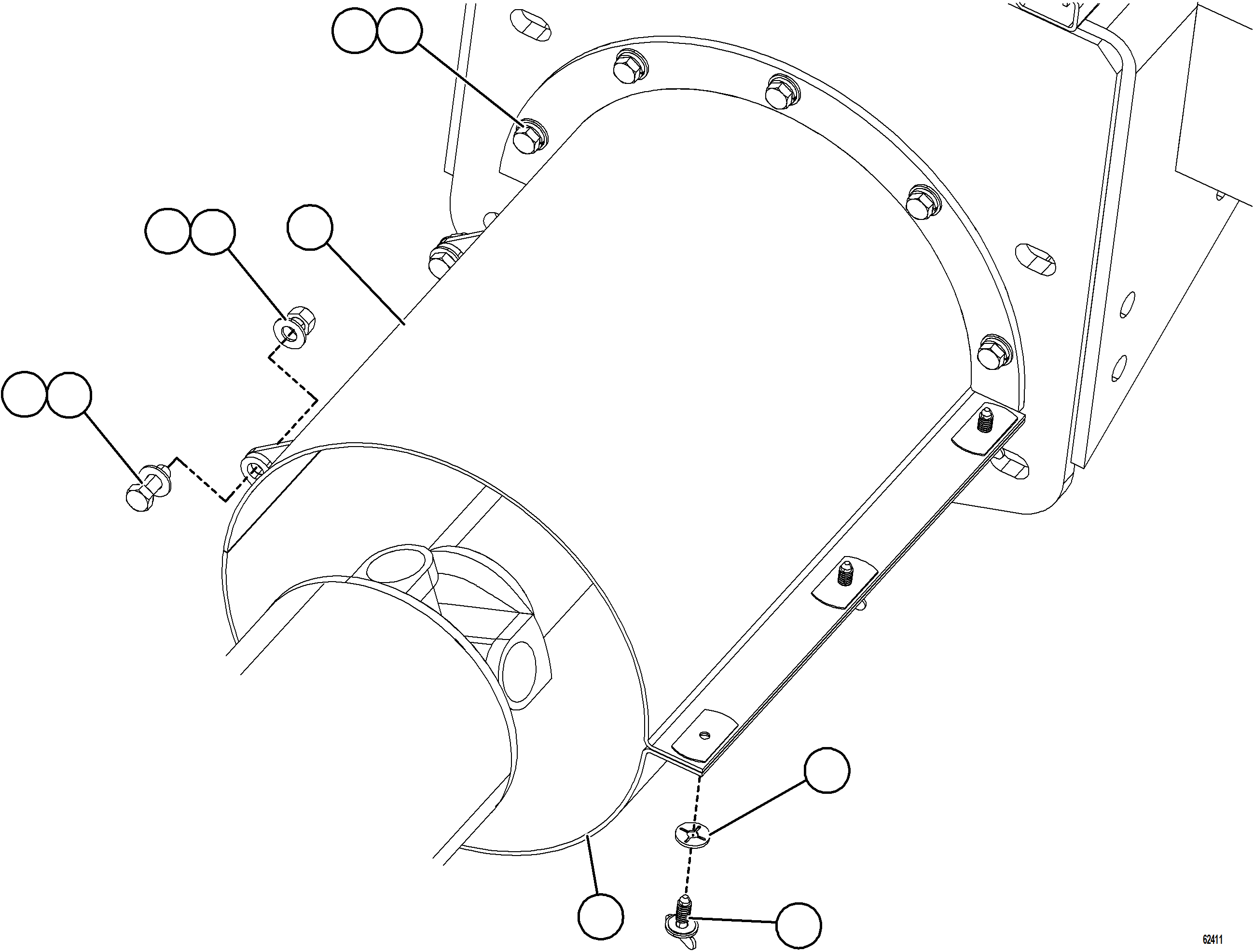 Komatsu parts book diagram for AFE59-GN 930E-4 S/N A31993  CASSERONES: DRIVESHAFT GUARD