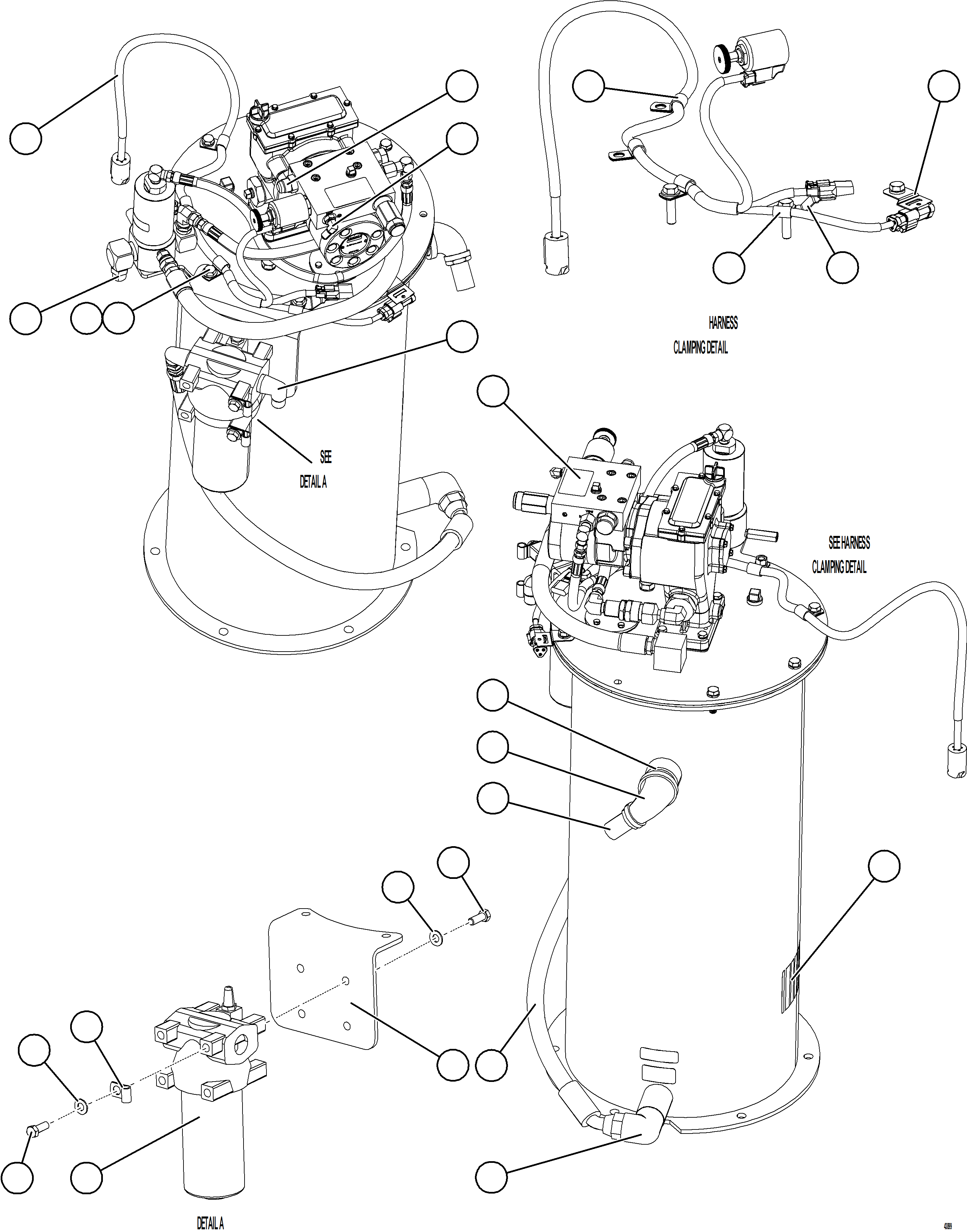 Komatsu parts book diagram for AFE59-GN 930E-4 S/N A31993  CASSERONES: LUBRICATION PUMP SUB-ASSEMBLY