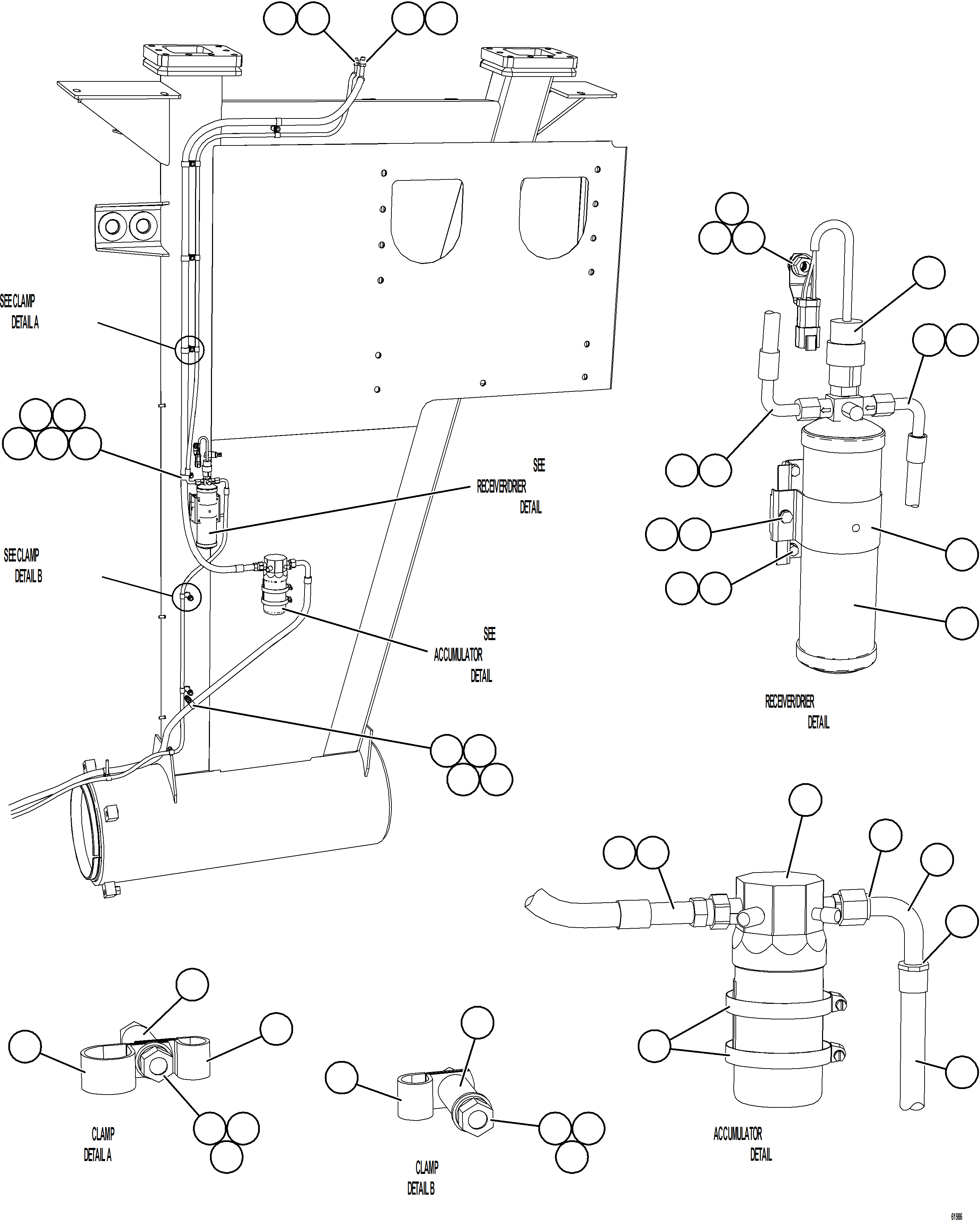 Komatsu parts book diagram for AFE59-GP 930E-4 S/N A31996, A32007, A32028 & A32036 - A32038  EPSA: AIR CONDITIONING PIPING