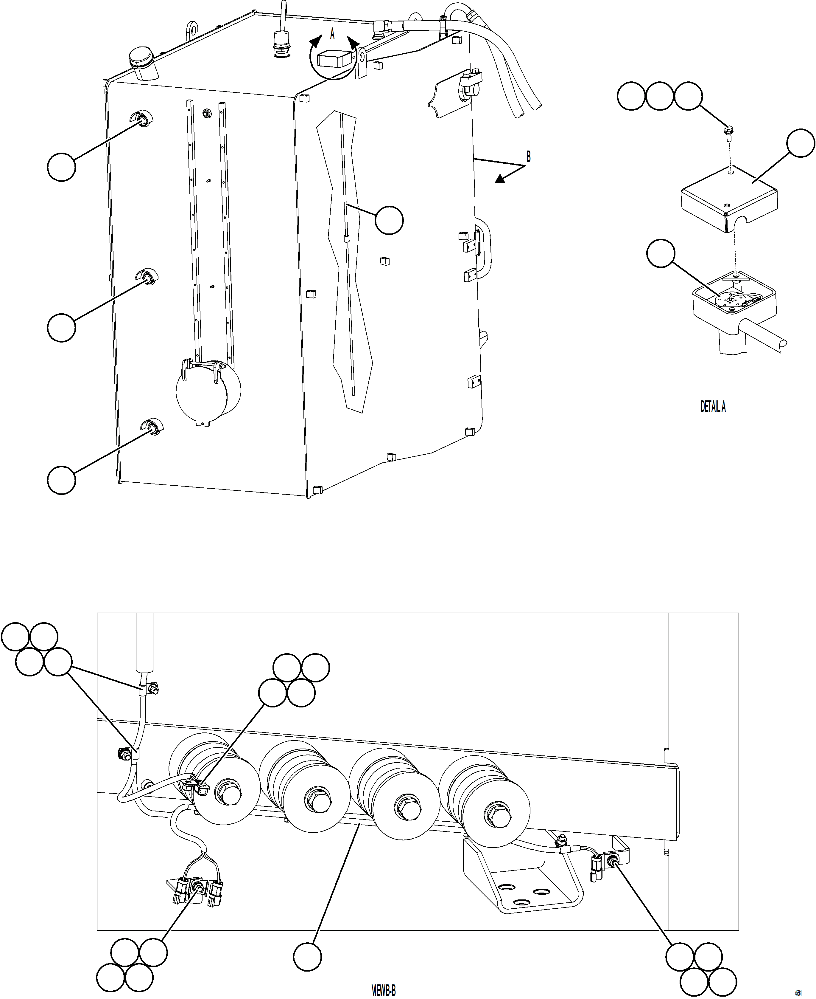 Komatsu parts book diagram for AFE59-GP 930E-4 S/N A31996, A32007, A32028 & A32036 - A32038  EPSA: FUEL TANK GAUGES & WIRING