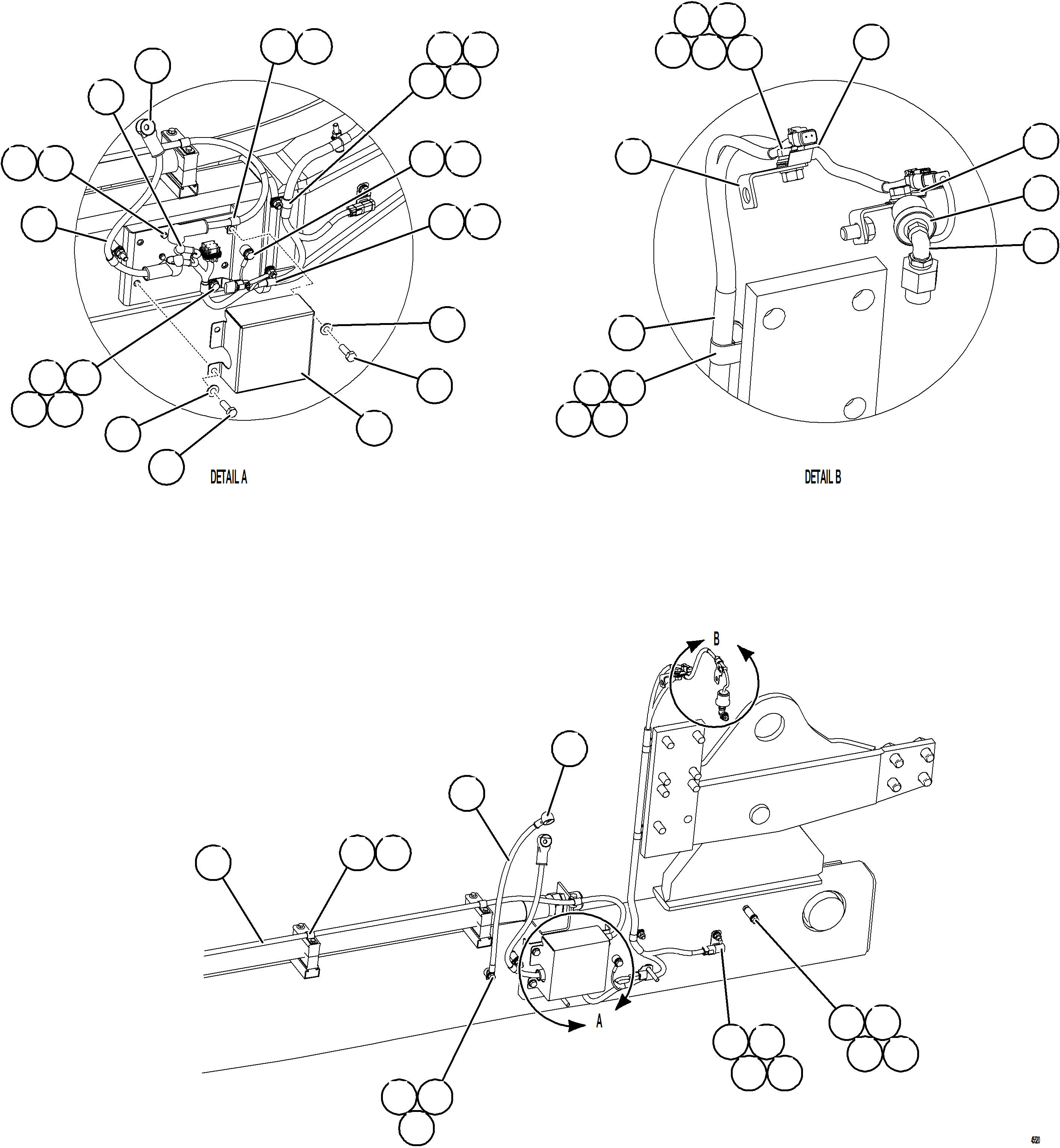 Komatsu parts book diagram for AFE59-GP 930E-4 S/N A31996, A32007, A32028 & A32036 - A32038  EPSA: STARTING SYSTEM WIRING    3/4