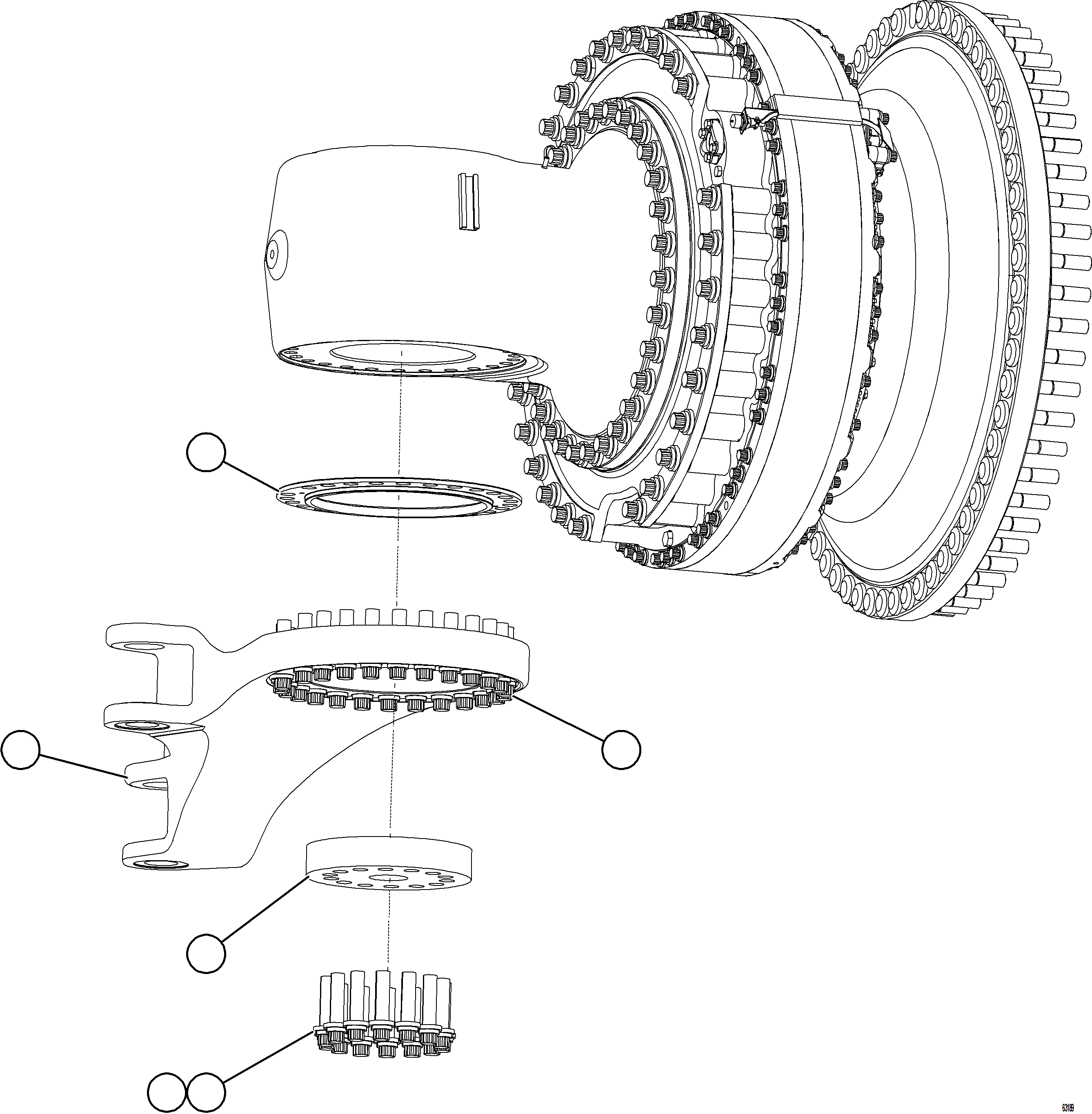 Komatsu parts book diagram for AFE59-GY 930E-4 S/N A32045 - A32046 & A32058 - A32061 VALE CARAJAS: STEERING ARM INSTALLATION