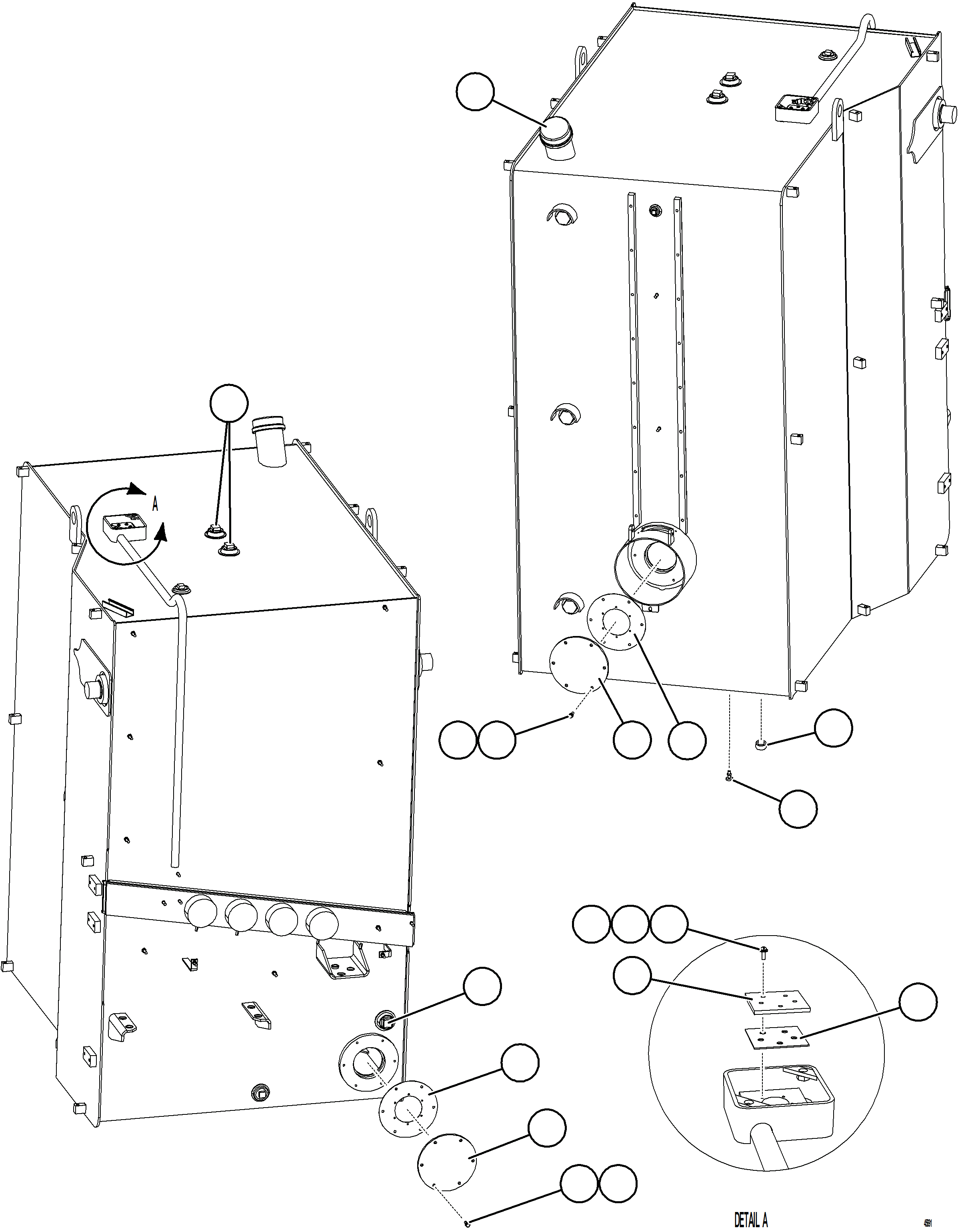 Komatsu parts book diagram for AFE59-GY 930E-4 S/N A32045 - A32046 & A32058 - A32061 VALE CARAJAS: FUEL TANK