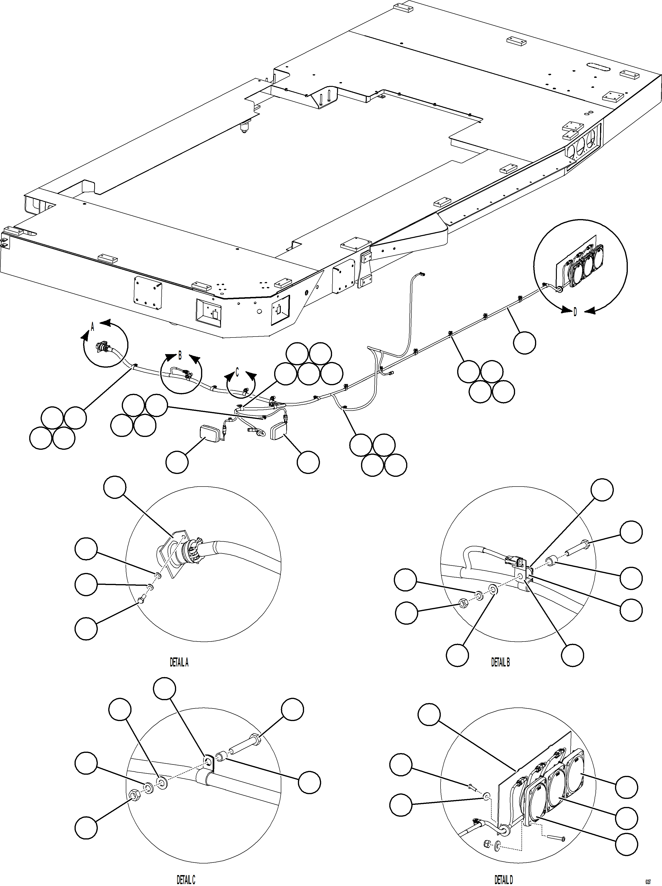 Komatsu parts book diagram for AFE59-GY 930E-4 S/N A32045 - A32046 & A32058 - A32061 VALE CARAJAS: LH DECK WIRING & LIGHTS