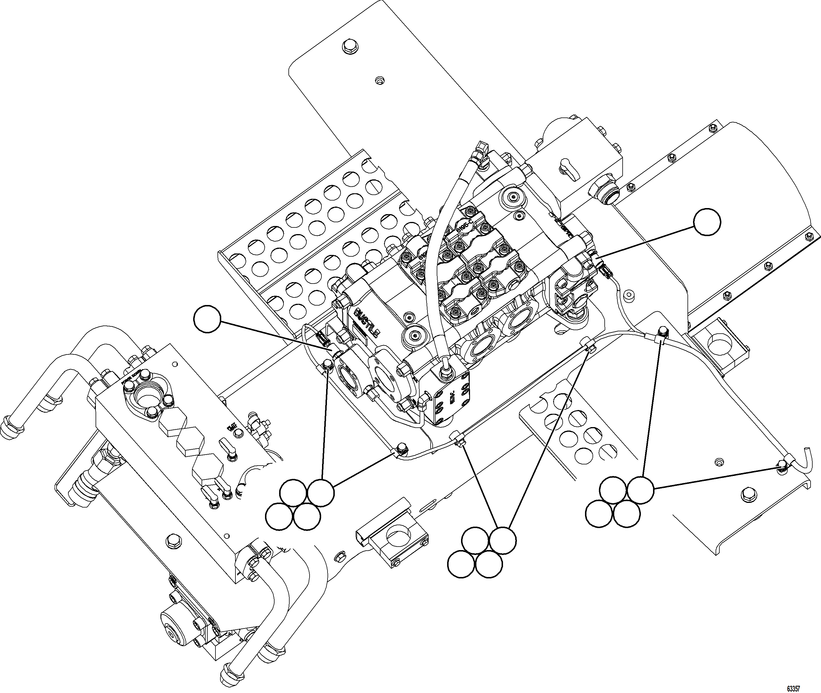 Komatsu parts book diagram for AFE59-GY 930E-4 S/N A32045 - A32046 & A32058 - A32061 VALE CARAJAS: HOIST/PUMP VALVE SENSOR INSTALLATION