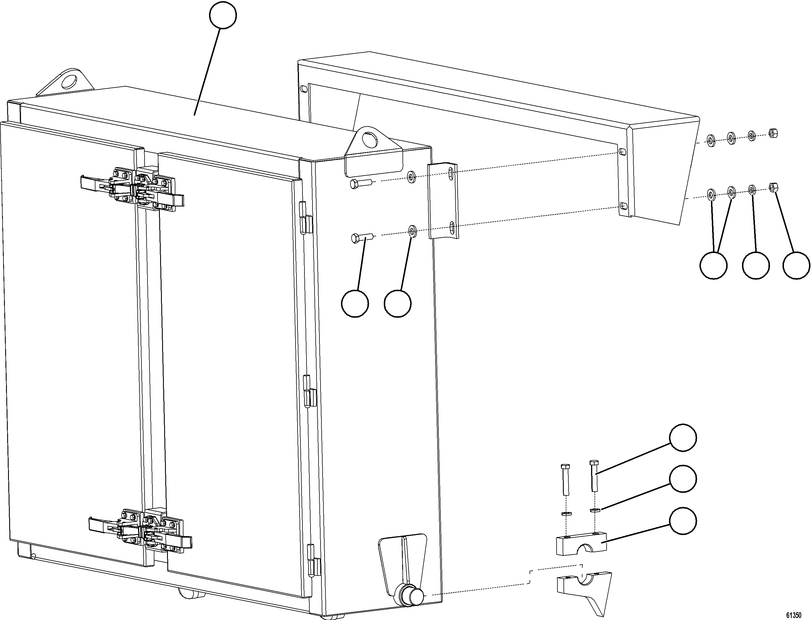 Komatsu parts book diagram for AFE59-GY 930E-4 S/N A32045 - A32046 & A32058 - A32061 VALE CARAJAS: HYDRAULIC BRAKE CABINET MOUNTING