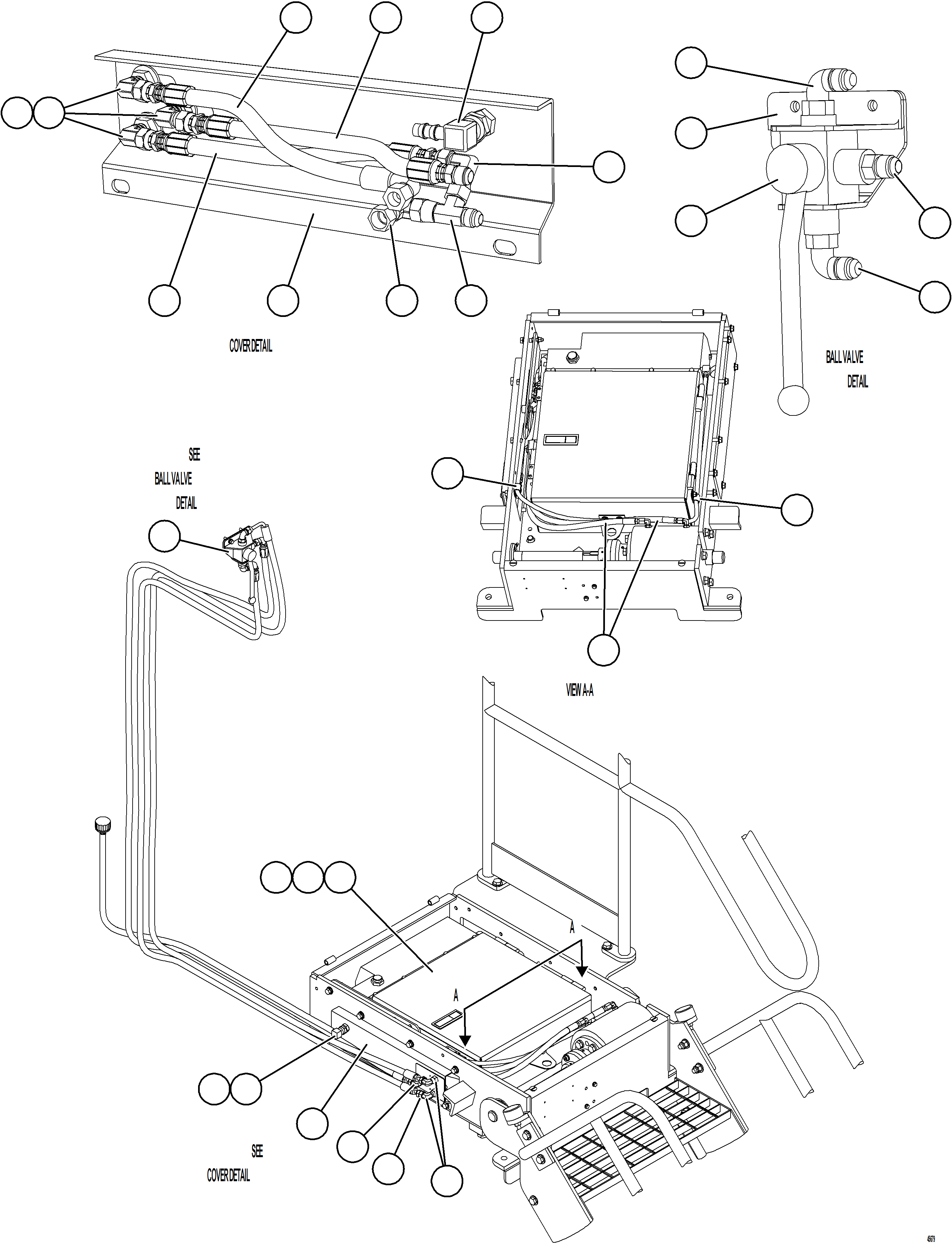 Komatsu parts book diagram for AFE59-GY 930E-4 S/N A32045 - A32046 & A32058 - A32061 VALE CARAJAS: RETRACTABLE LADDER ASSEMBLY 2/2     58F-60-01430