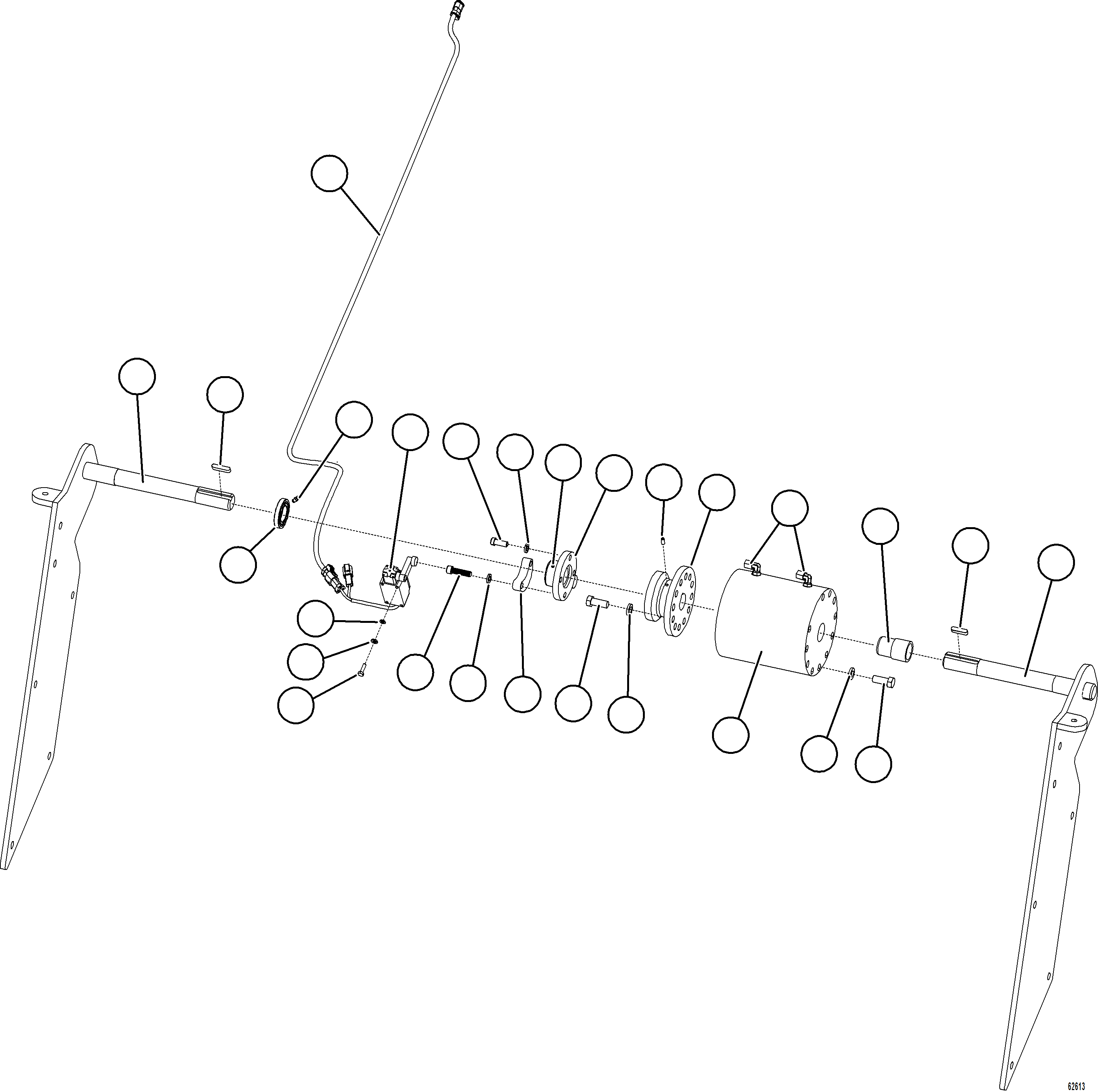 Komatsu parts book diagram for AFE59-GY 930E-4 S/N A32045 - A32046 & A32058 - A32061 VALE CARAJAS: LADDER ASSEMBLY 2/2     58F-60-01220