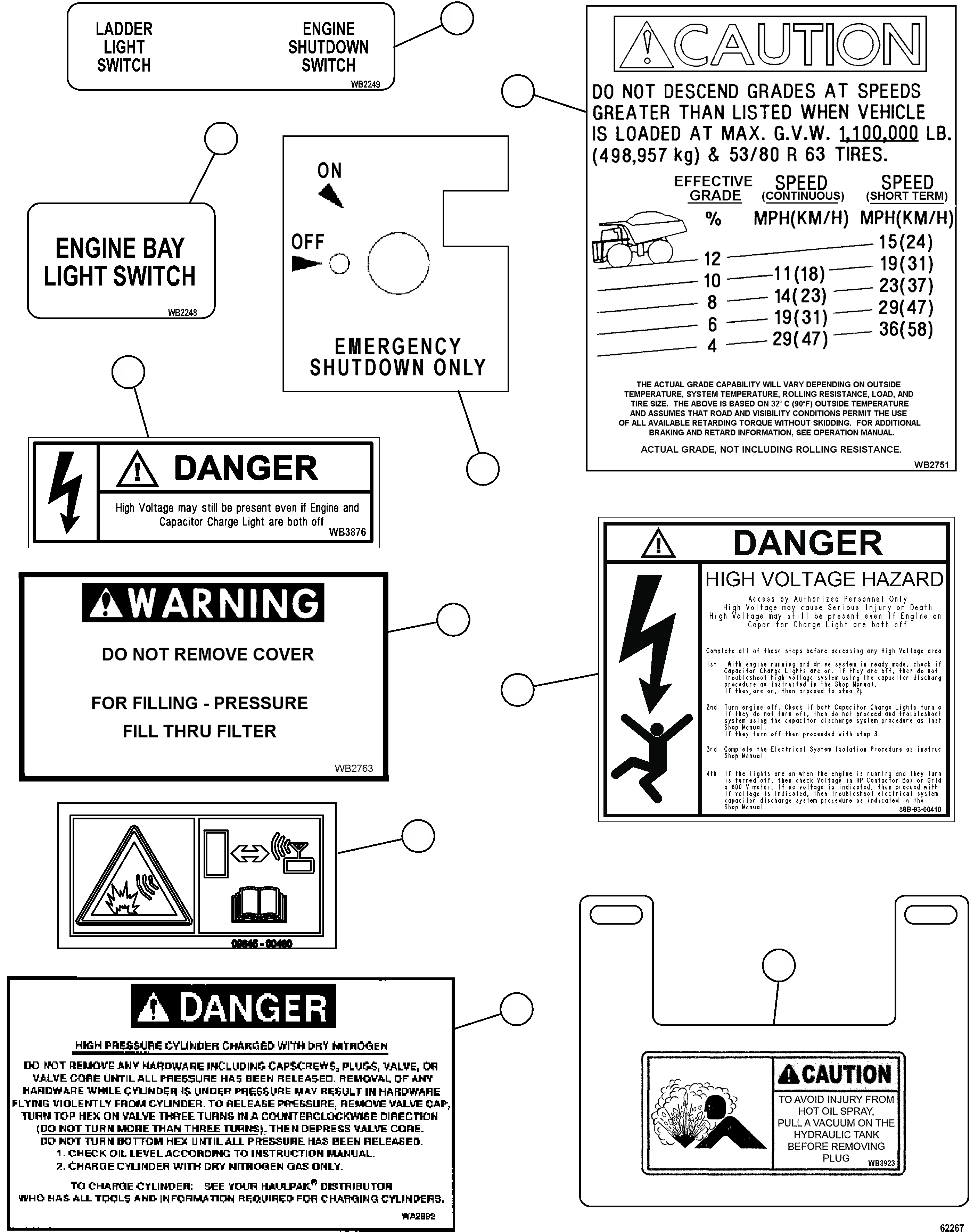 Komatsu parts book diagram for AFE59-HF 930E-4 S/N A32095 & A32101 MOGALAKWENA: DECALS & WARNINGS     4/5