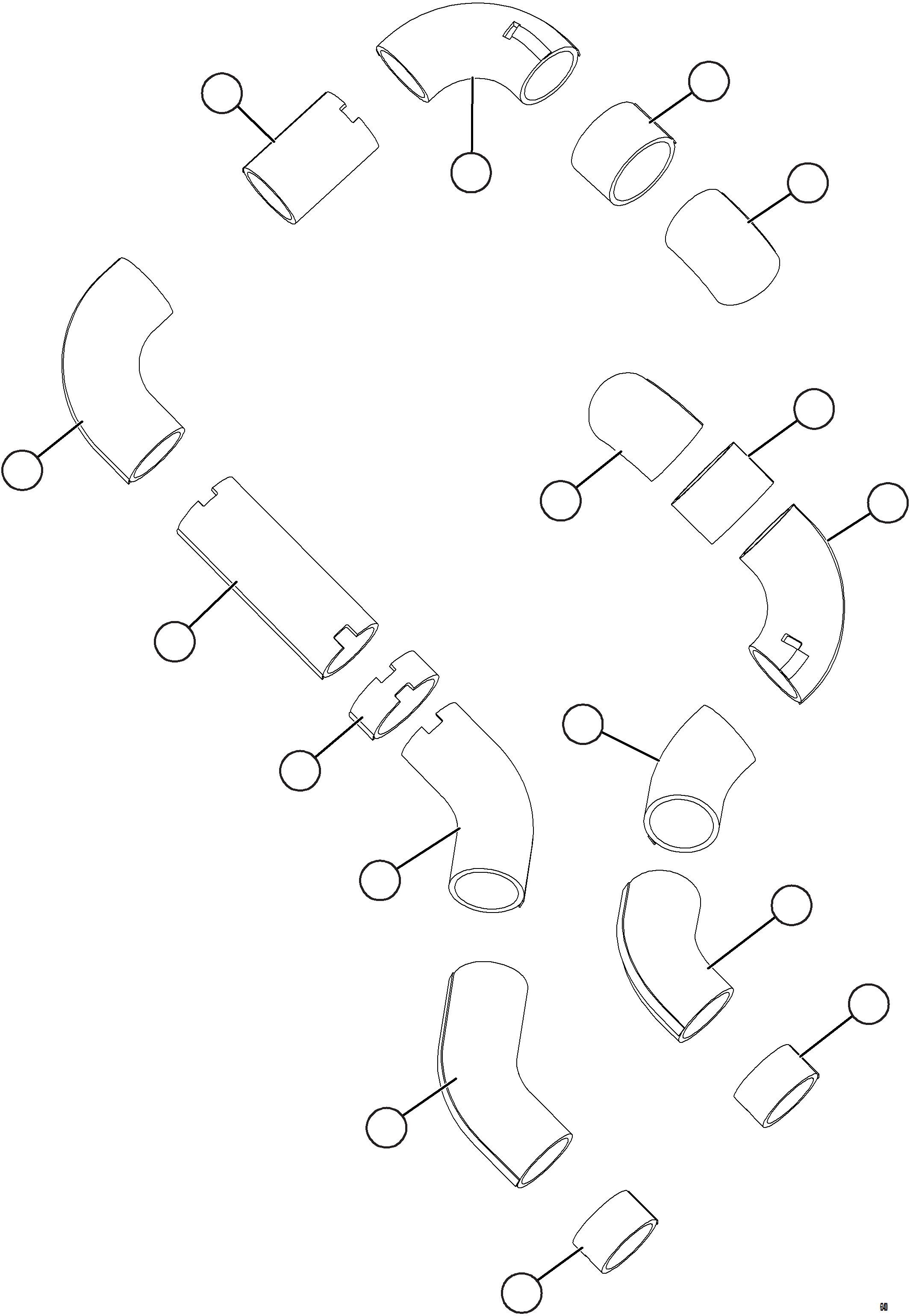 Komatsu parts book diagram for AFE59-HF 930E-4 S/N A32095 & A32101 MOGALAKWENA: EXHAUST BLANKETS - DECK MOUNTED