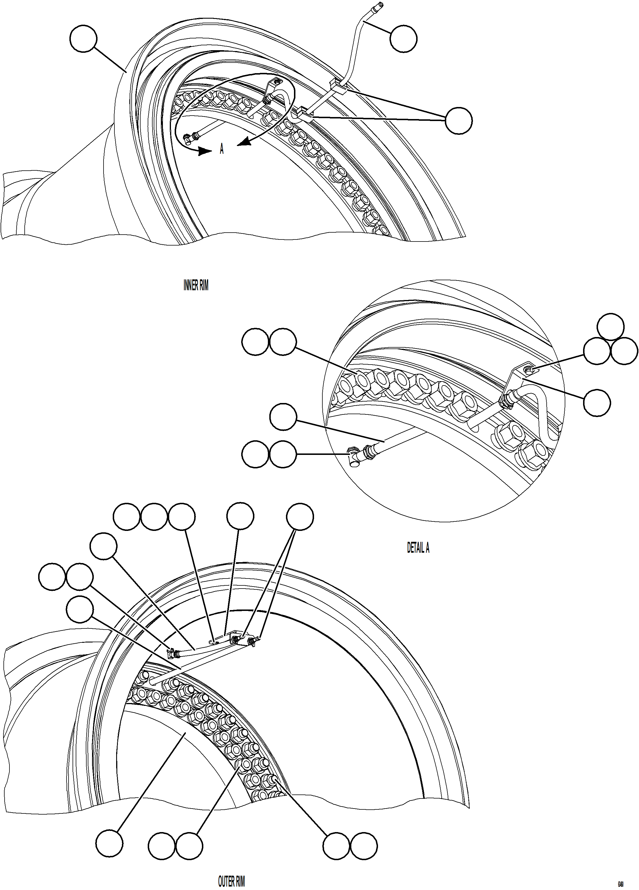Komatsu parts book diagram for AFE59-HF 930E-4 S/N A32095 & A32101 MOGALAKWENA: REAR WHEELS & MOUNTING