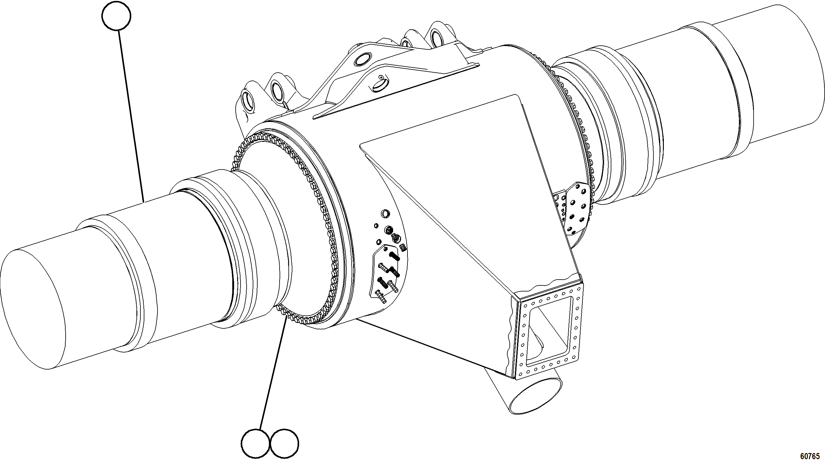 Komatsu parts book diagram for AFE59-HF 930E-4 S/N A32095 & A32101 MOGALAKWENA: WHEEL MOTOR MOUNTING