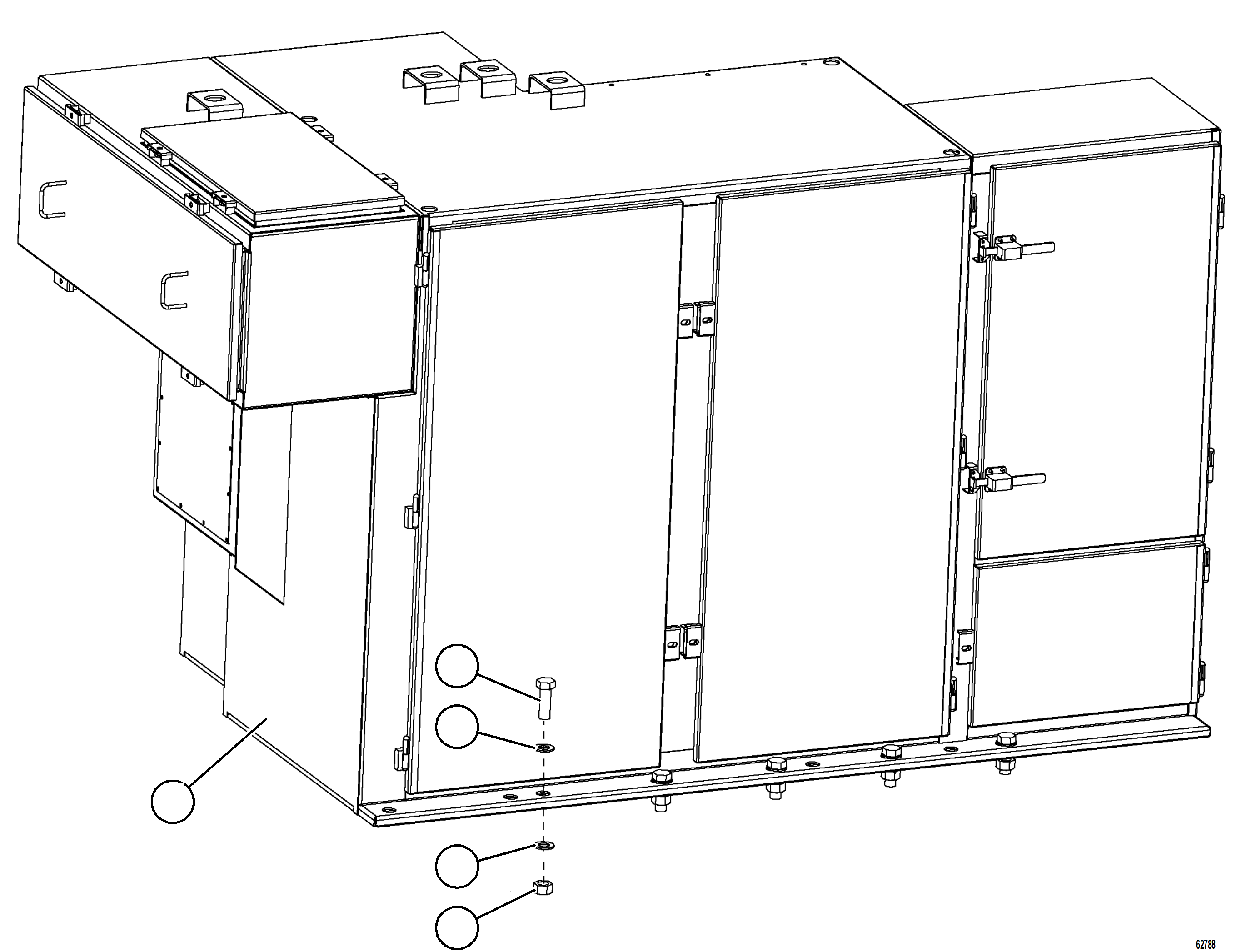 Komatsu parts book diagram for AFE59-HF 930E-4 S/N A32095 & A32101 MOGALAKWENA: CONTROL CABINET INSTALLATION