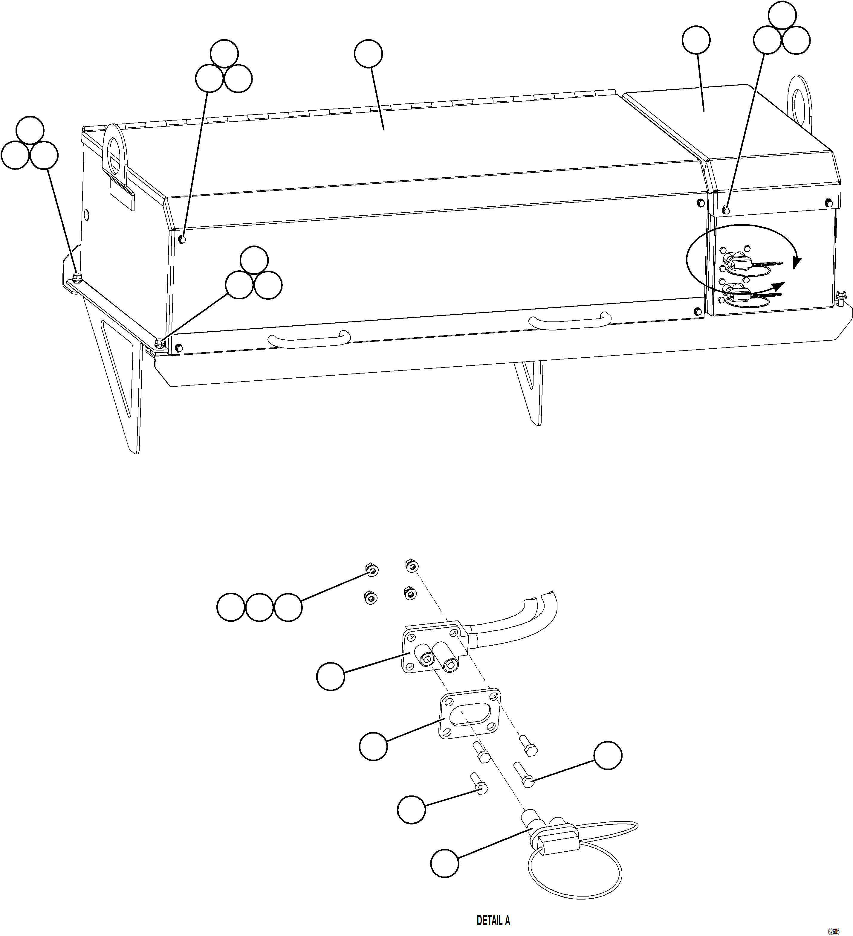 Komatsu parts book diagram for AFE59-HF 930E-4 S/N A32095 & A32101 MOGALAKWENA: BATTERY BOX    1/6