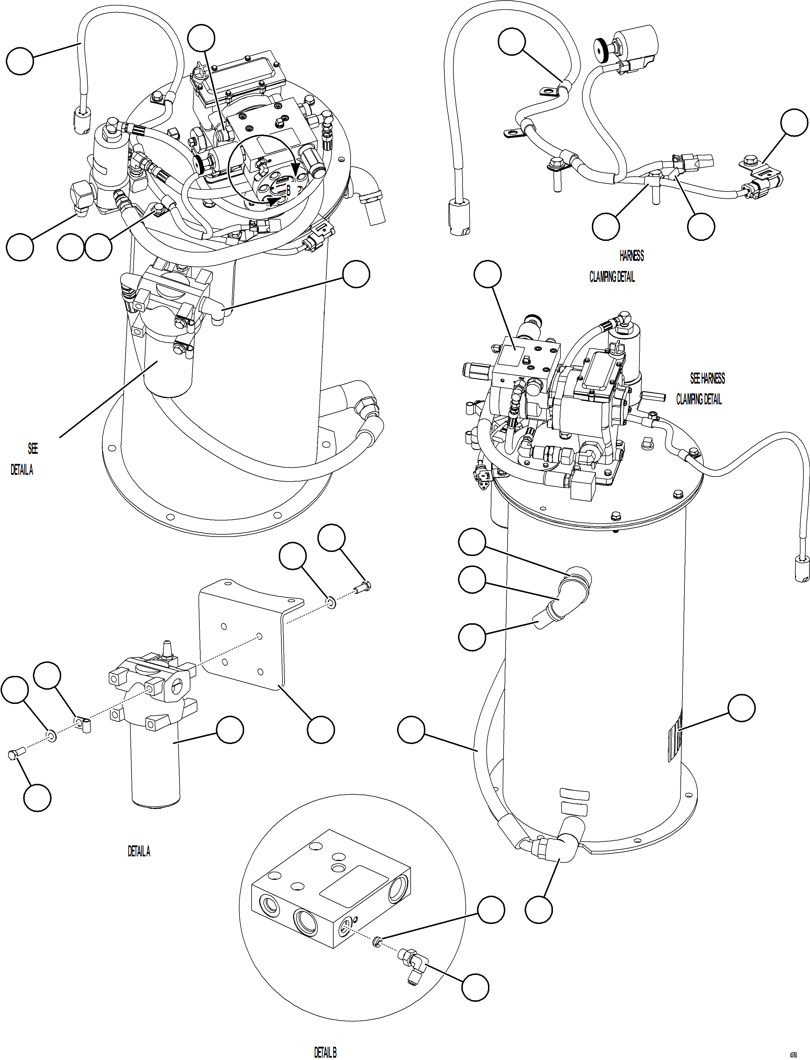 Komatsu parts book diagram for AFE59-HF 930E-4 S/N A32095 & A32101 MOGALAKWENA: LUBRICATION PUMP SUB-ASSEMBLY