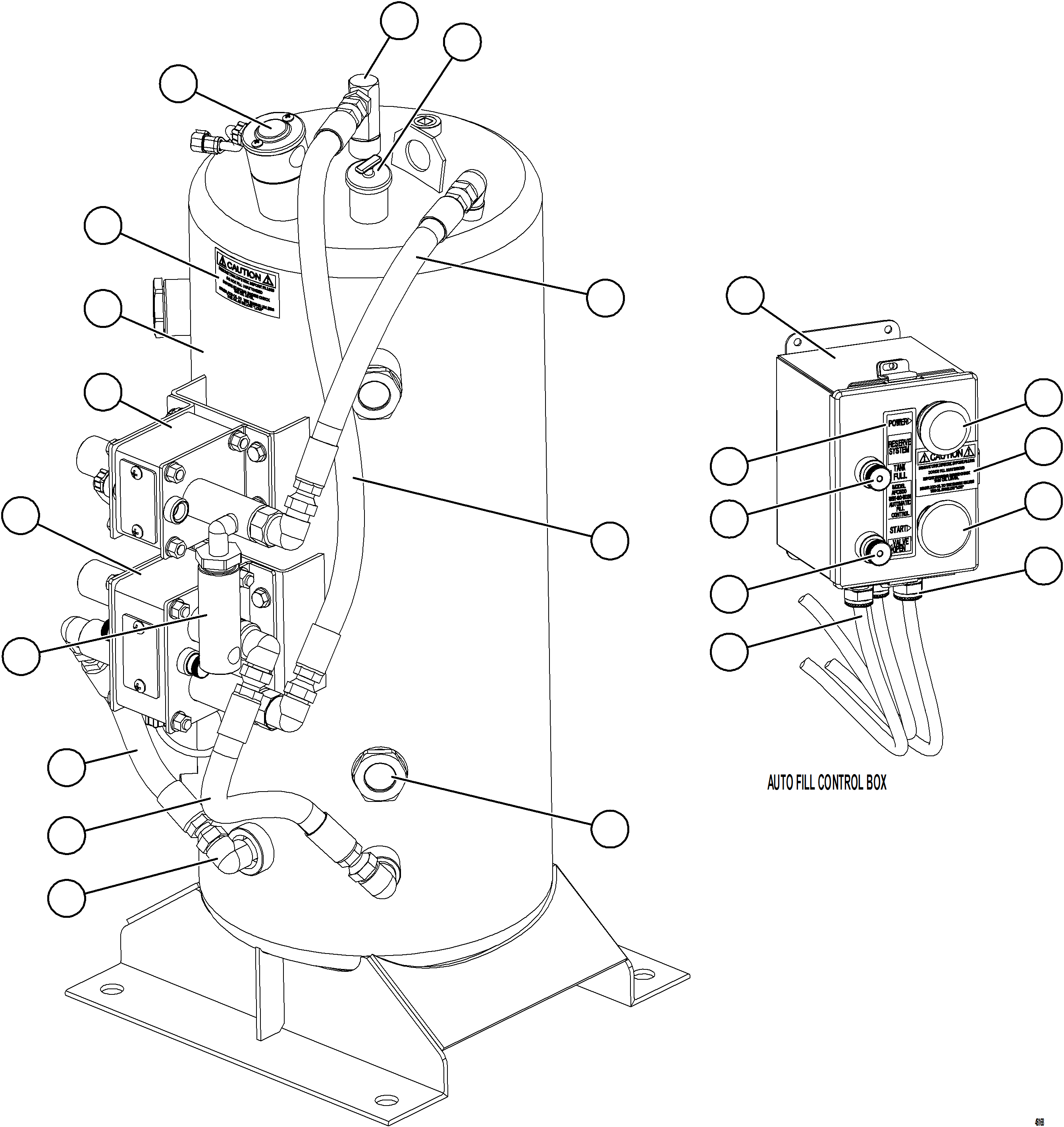 Komatsu parts book diagram for AFE59-HF 930E-4 S/N A32095 & A32101 MOGALAKWENA: RESERVE SYSTEM KIT     58E-61-00210