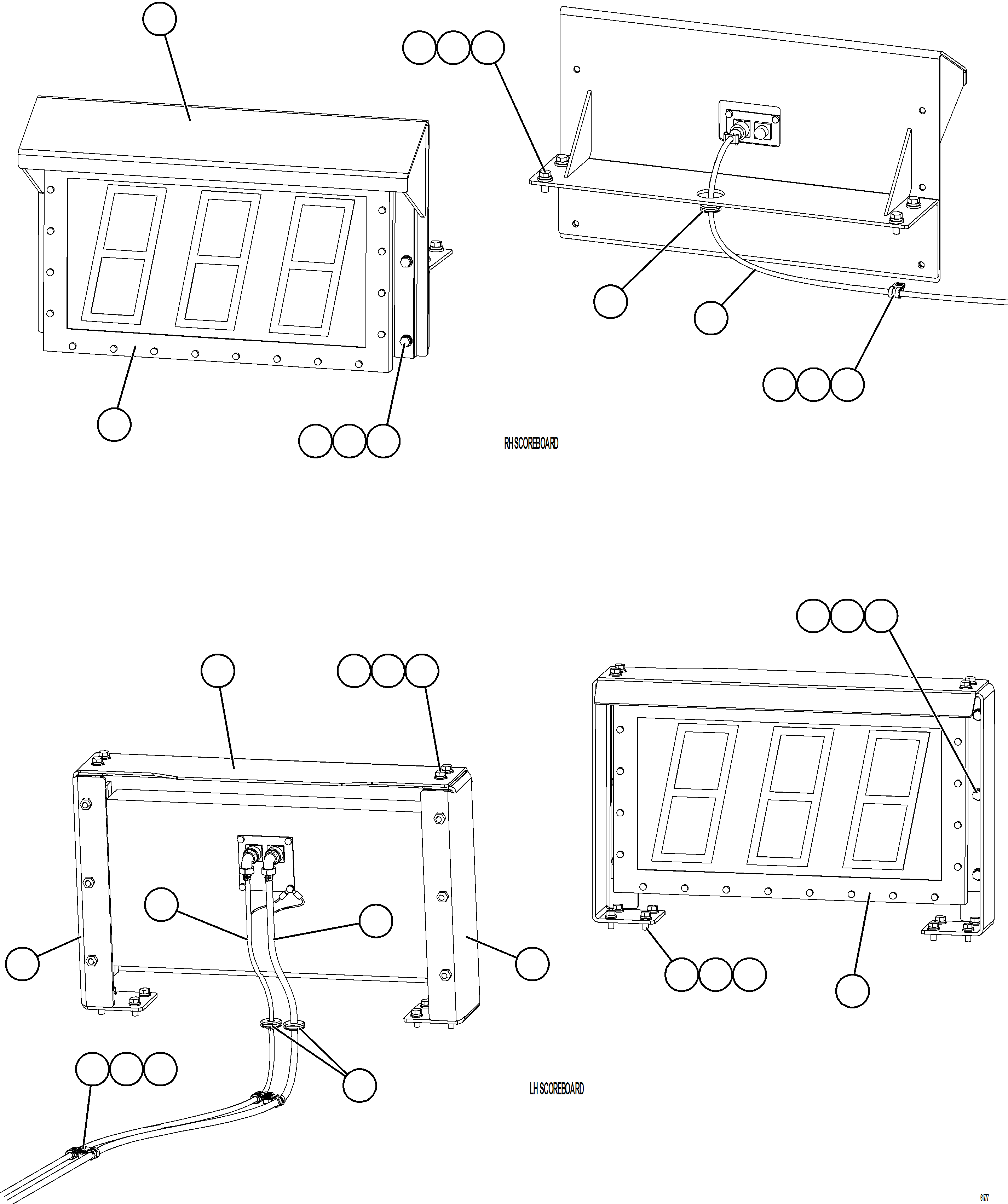 Komatsu parts book diagram for AFE59-HF 930E-4 S/N A32095 & A32101 MOGALAKWENA: PLM SCOREBOARD