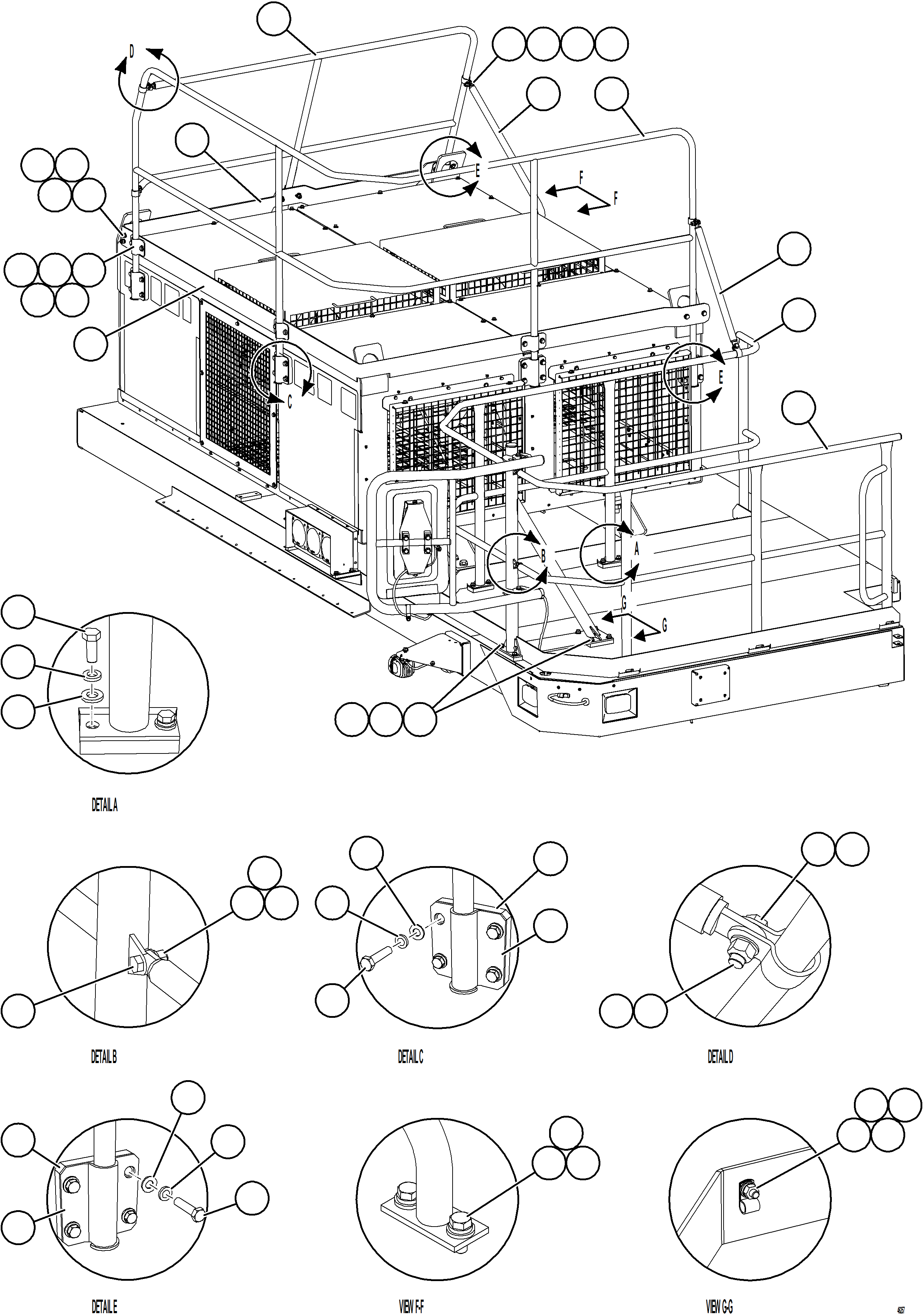 Dump Trucks Komatsu / AFE59-HJ 930E-4 S/N A32117  MOGOLAKWENA(AFE59-HJ) / RH DECK HANDRAILS(034 : 46257)