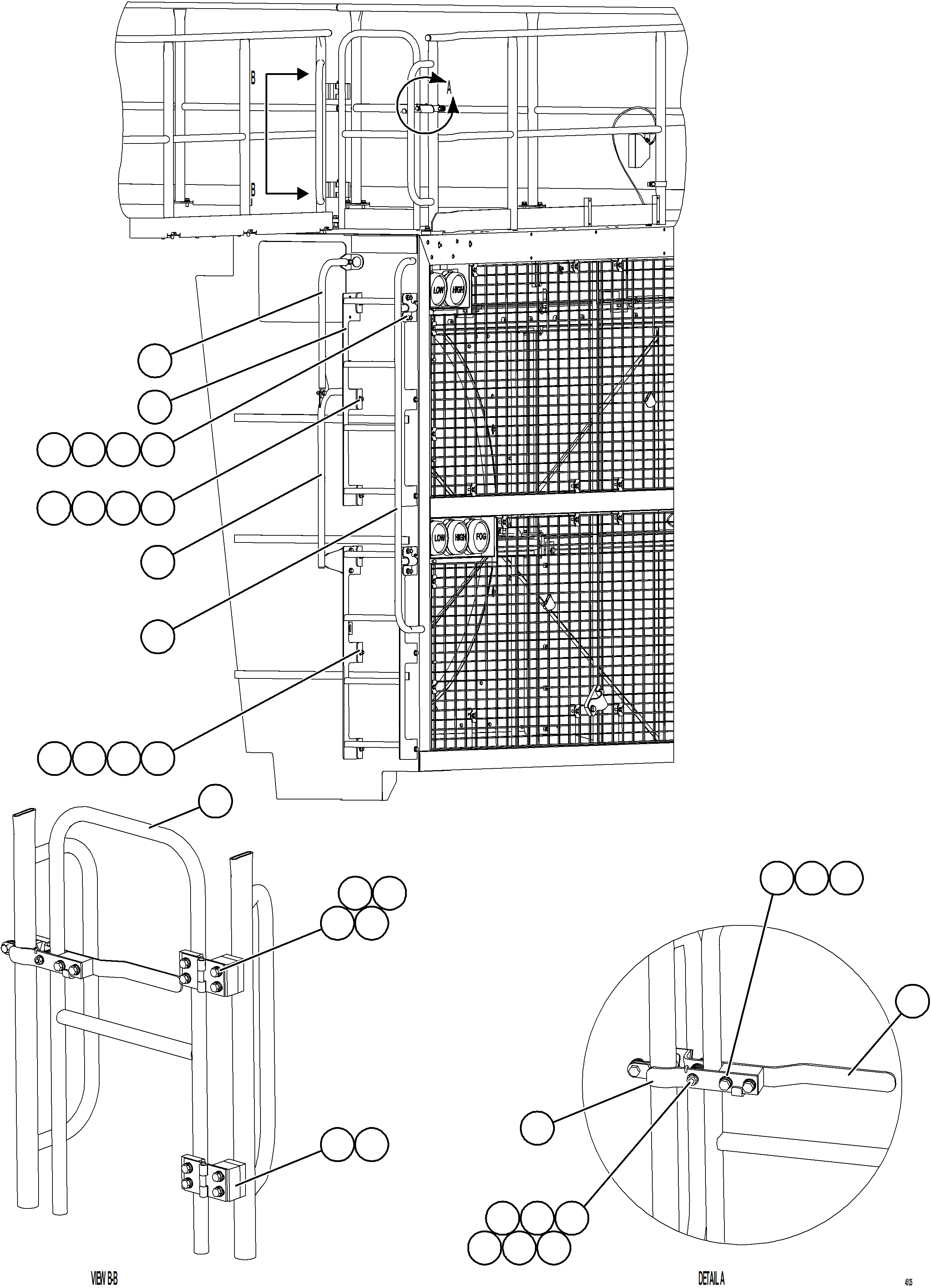 Dump Trucks Komatsu / AFE59-HJ 930E-4 S/N A32117  MOGOLAKWENA(AFE59-HJ) / RH VERTICAL LADDER & HANDRAILS(046 : 45125)