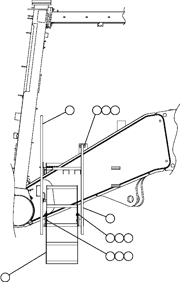 Komatsu parts book diagram for AFE59-T 930E-4 S/N A30545 - A30547     LOS PELAMBRES: ACCESS LADDER & HANDRAIL INSTALLATION