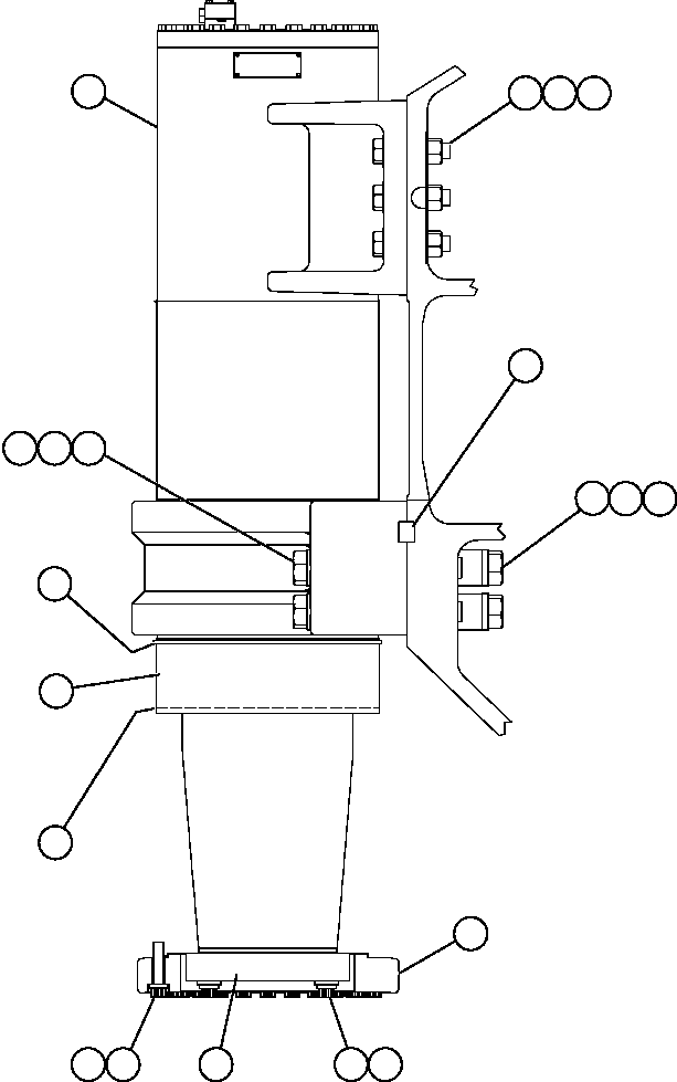 Komatsu parts book diagram for AFE59-T 930E-4 S/N A30545 - A30547     LOS PELAMBRES: FRONT SUSPENSION & MOUNTING