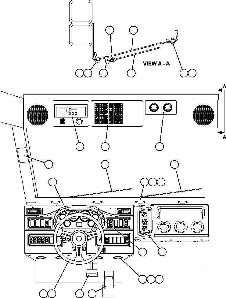 Komatsu parts book diagram for AFE59-T 930E-4 S/N A30545 - A30547     LOS PELAMBRES: OPERATOR CONTROLS & CAB FEATURES