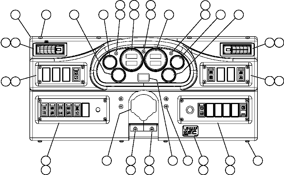 Komatsu parts book diagram for AFE59-T 930E-4 S/N A30545 - A30547     LOS PELAMBRES: INSTRUMENT PANEL ASSEMBLY
