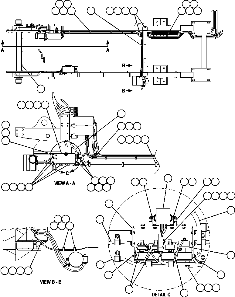 Komatsu parts book diagram for AFE59-T 930E-4 S/N A30545 - A30547     LOS PELAMBRES: ENGINE ELECTRICAL - ROUTING & PRELUBE SWITCHES