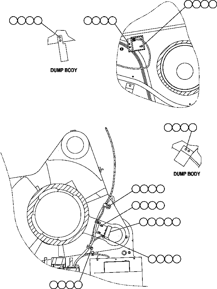 Komatsu parts book diagram for AFE59-T 930E-4 S/N A30545 - A30547     LOS PELAMBRES: BODY UP & HOIST LIMIT SWITCH INSTALLATION