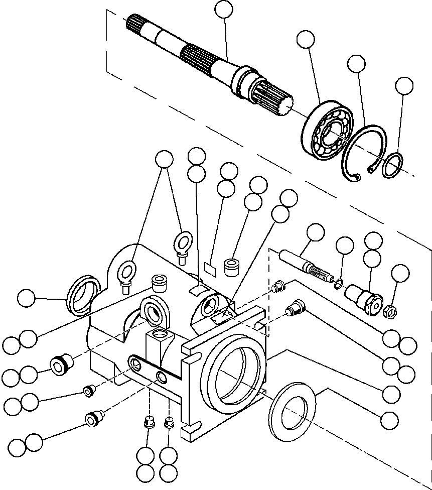 Komatsu parts book diagram for AFE59-T 930E-4 S/N A30545 - A30547     LOS PELAMBRES: STEERING PUMP HOUSING (FRONT) (PC1142)