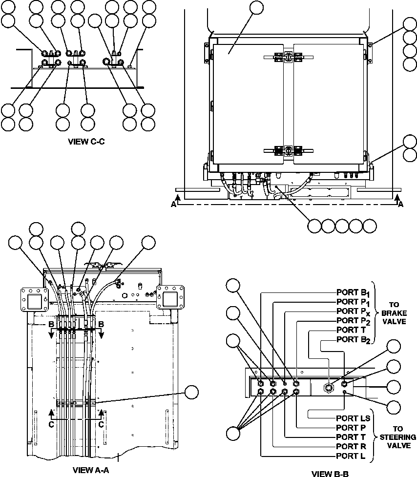 Komatsu parts book diagram for AFE59-T 930E-4 S/N A30545 - A30547     LOS PELAMBRES: BRAKE CABINET/CAB PIPING