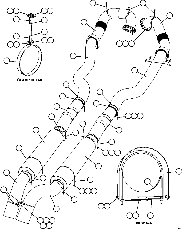 Dump Trucks Komatsu / AFE62-AC 930E-4SE S/N A31218 & A31230   CCI(AFE62-AC) / EXHAUST PIPING(090 : 62371)