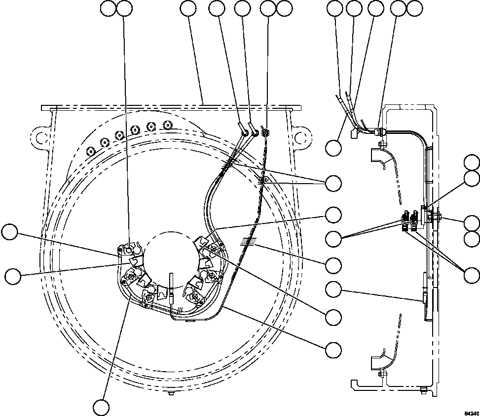 Dump Trucks Komatsu / AFE62-AC 930E-4SE S/N A31218 & A31230   CCI(AFE62-AC) / ALT. - BRUSH HOLDER/SPEED SENSOR WIRING   PC2610(634 : 64240)