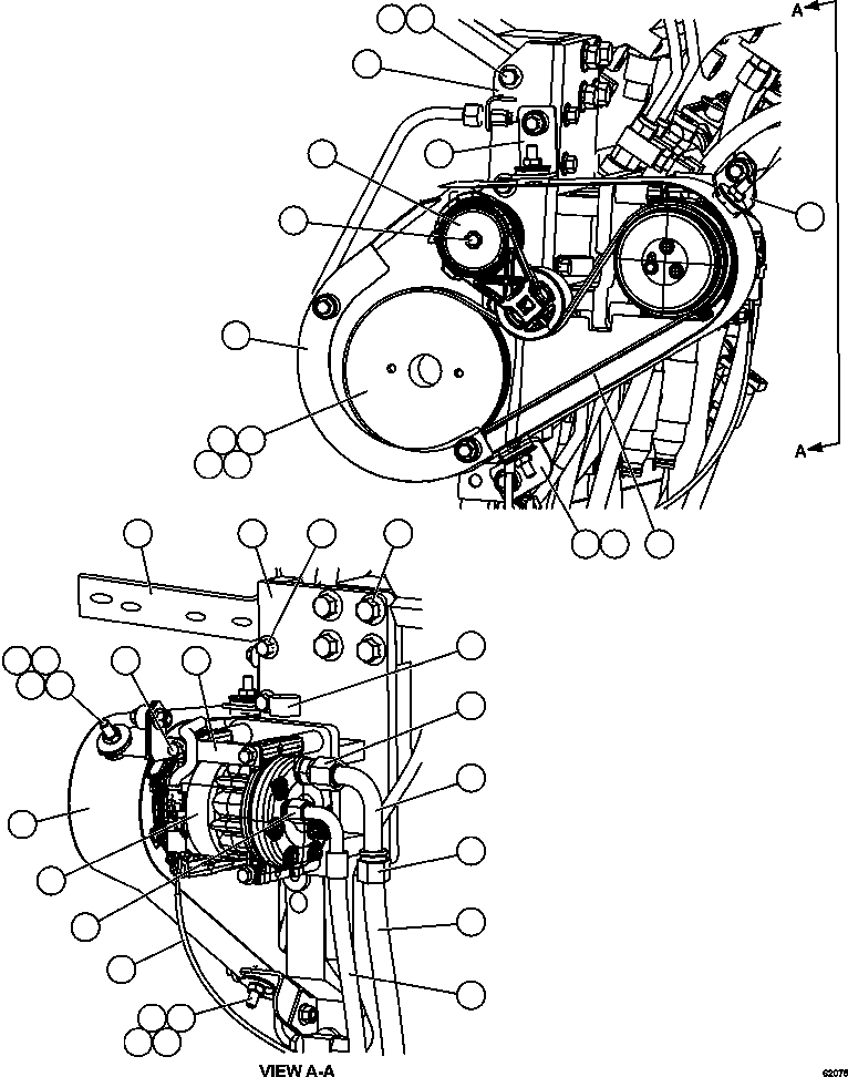 Dump Trucks Komatsu / AFE62-AE 930E-4SE S/N A31245 - A31247, A31250 & A31252    SIERRA GORDA(AFE62-AE) / AIR CONDITIONING - COMPRESSOR INSTALLATION(228 : 62075)