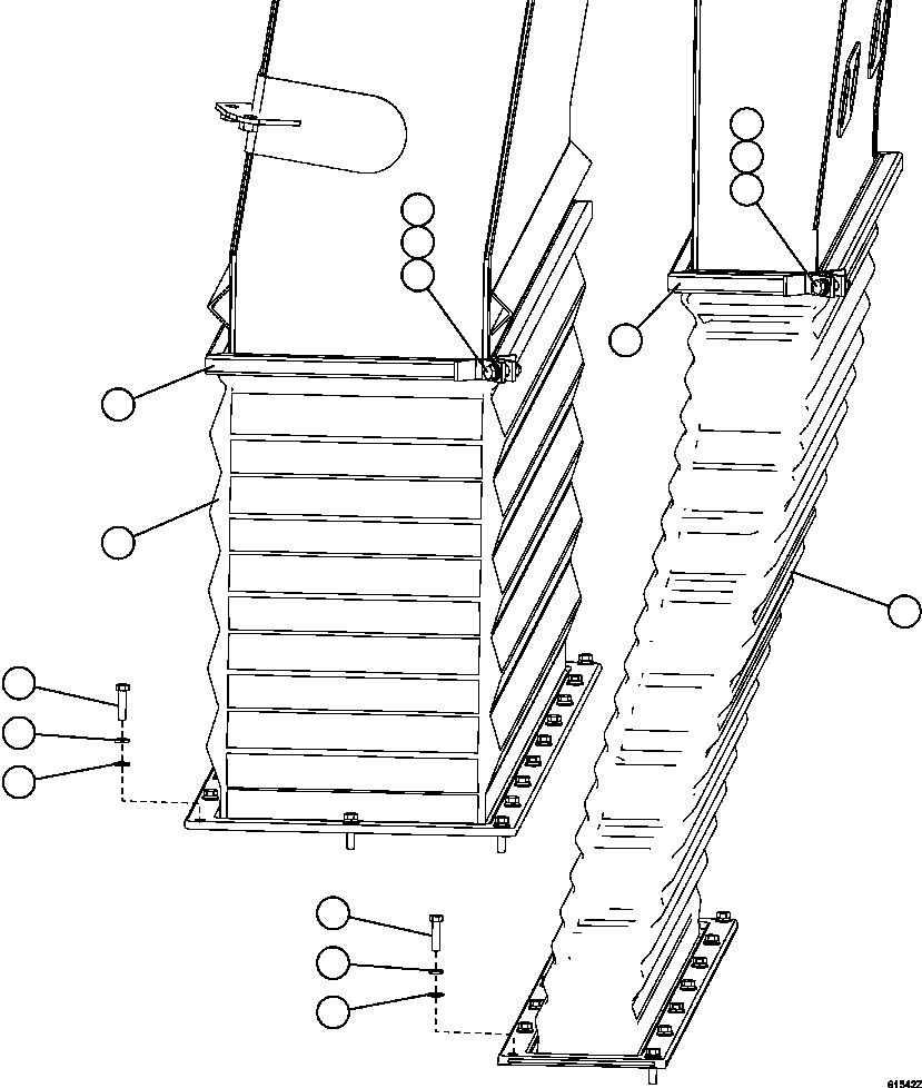 Dump Trucks Komatsu / AFE62-AE 930E-4SE S/N A31245 - A31247, A31250 & A31252    SIERRA GORDA(AFE62-AE) / BLOWER INLET DUCT TRANSITION INSTALLATION(268 : 61542)
